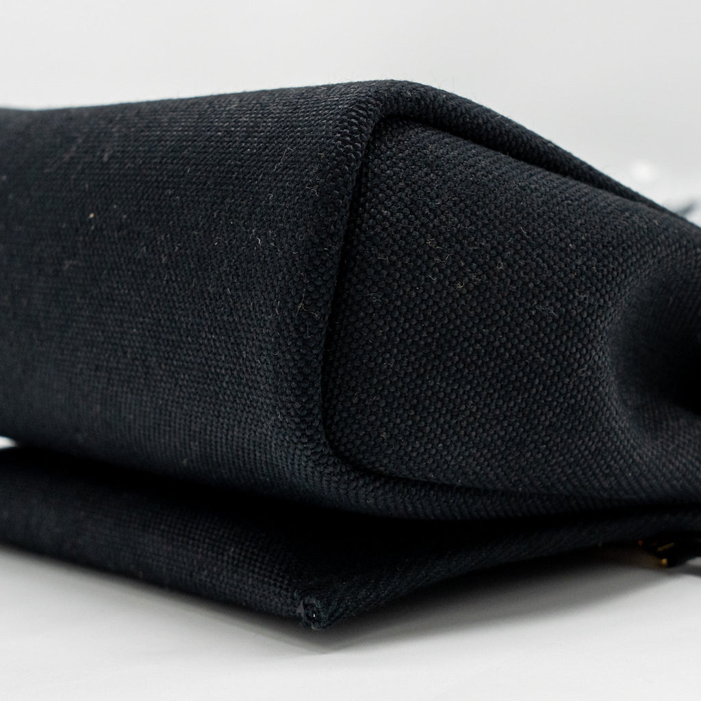 HERMES HERBAG MINI CANVAS/HUNTER BLACK GHW