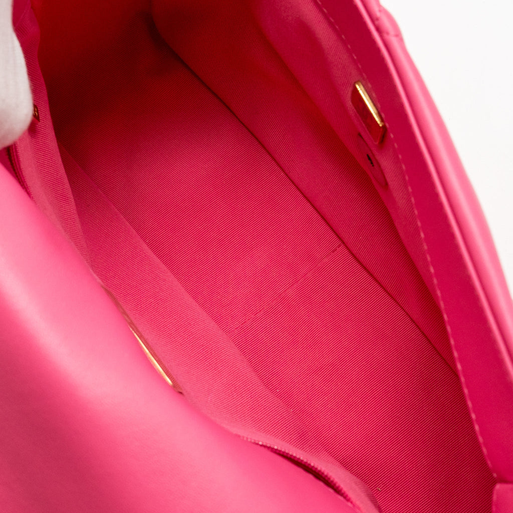 CHANEL LARGE 19 BAG LAMBSKIN PINK MULTICOLOUR HARDWARE (MICROCHIP)
