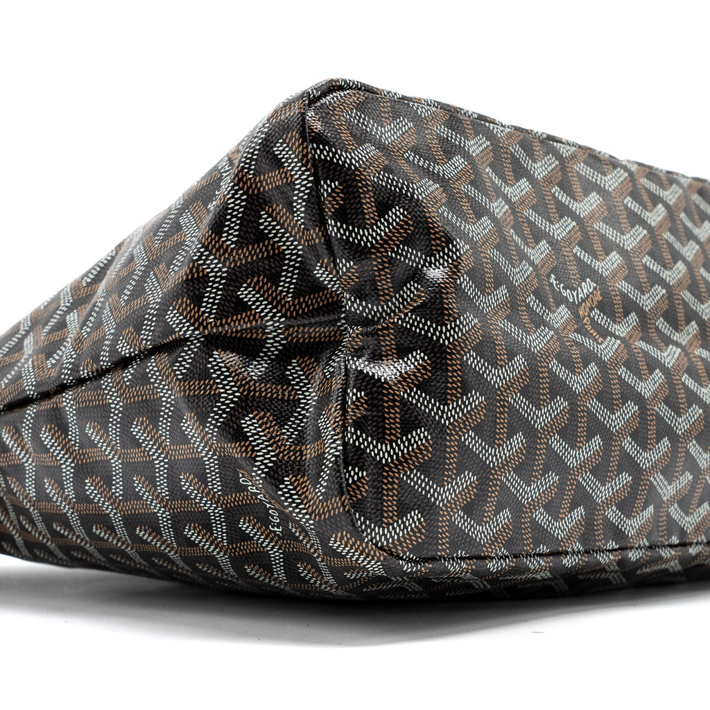 GOYARD BOHEME HOBO BAG GOYARDLINE CANVAS / CALFSKIN BLACK SHW