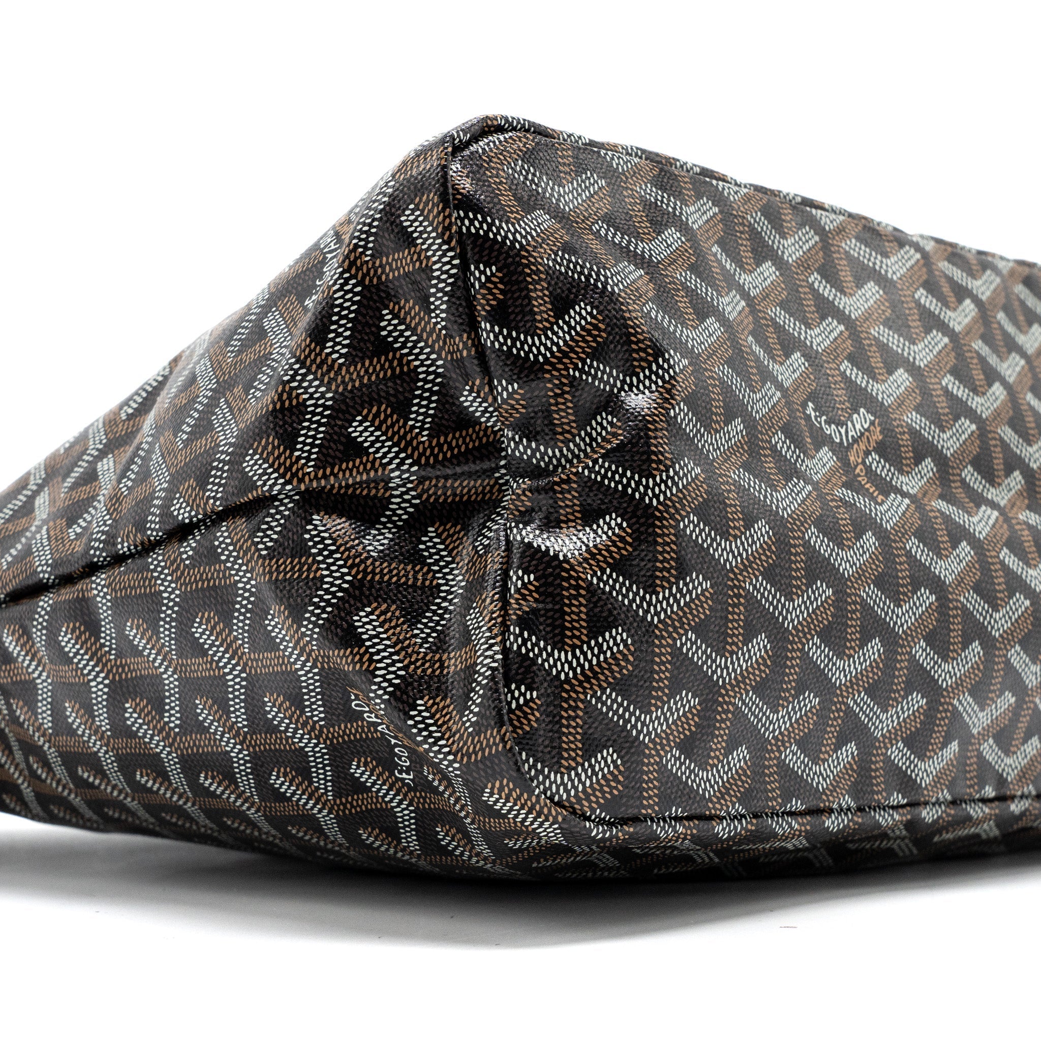 GOYARD BOHEME HOBO BAG GOYARDLINE CANVAS / CALFSKIN BLACK SHW