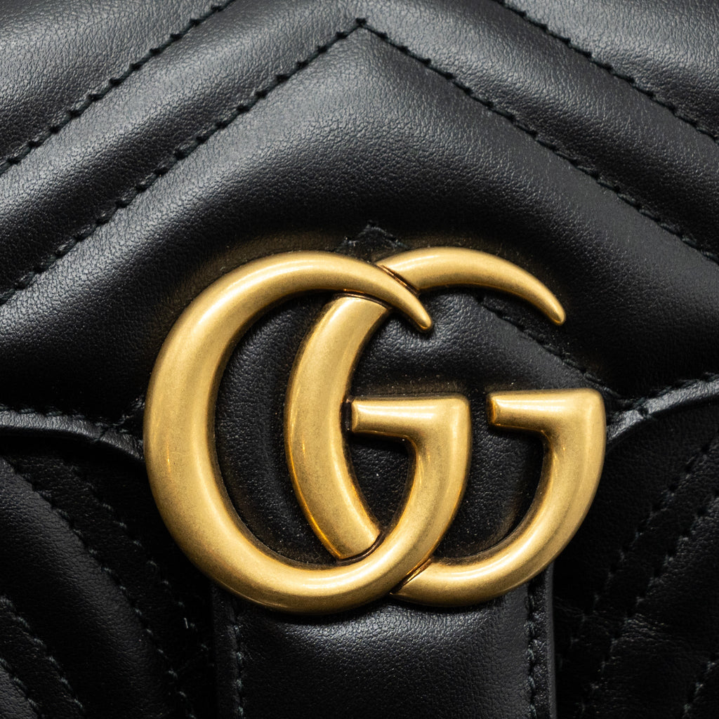 GUCCI MINI MARMONT CALFSKIN BLACK GHW