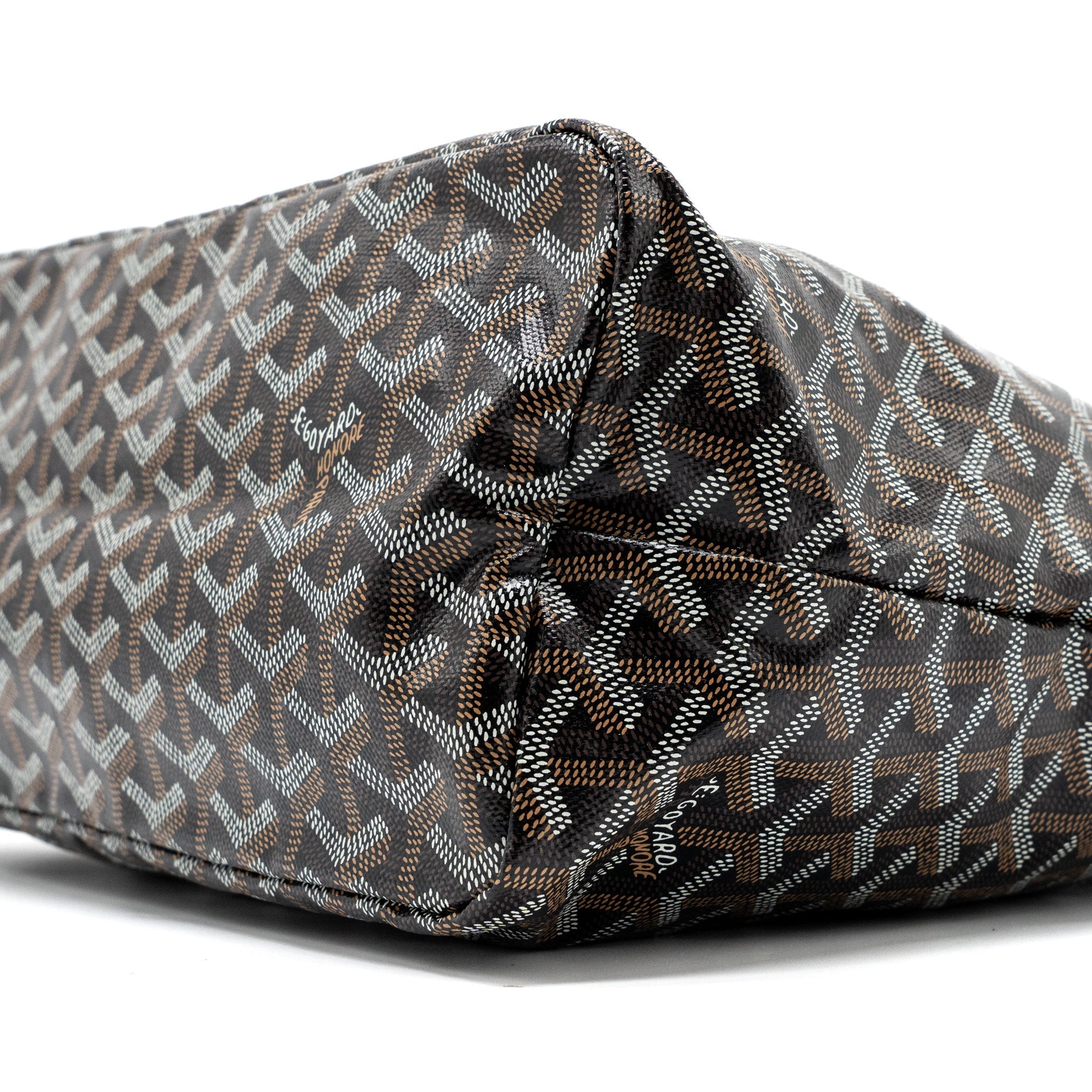 GOYARD BOHEME HOBO BAG GOYARDLINE CANVAS / CALFSKIN BLACK SHW