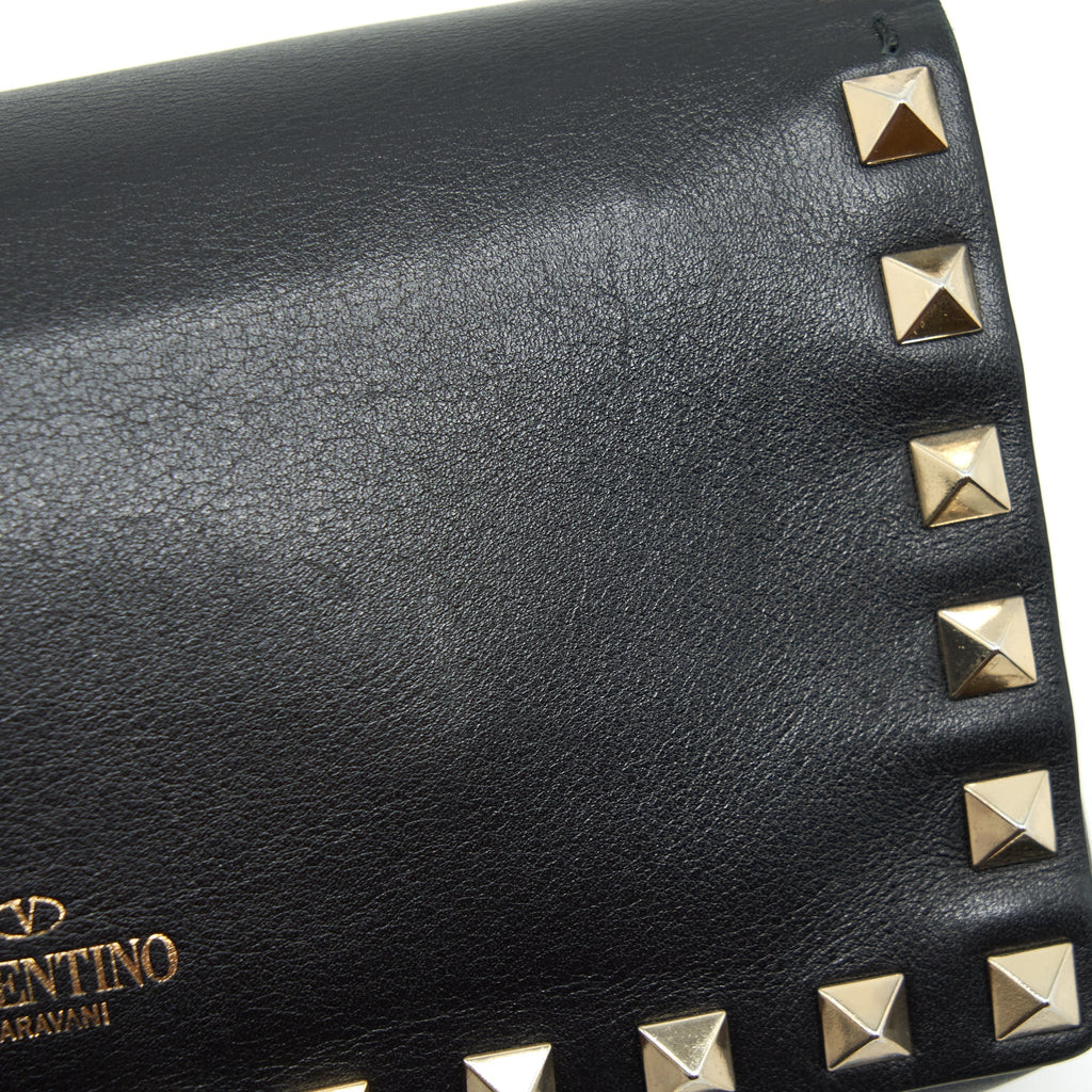 VALENTINO ROCKSTUD MINI FLAP CROSSBODY BAG BLACK LGHW