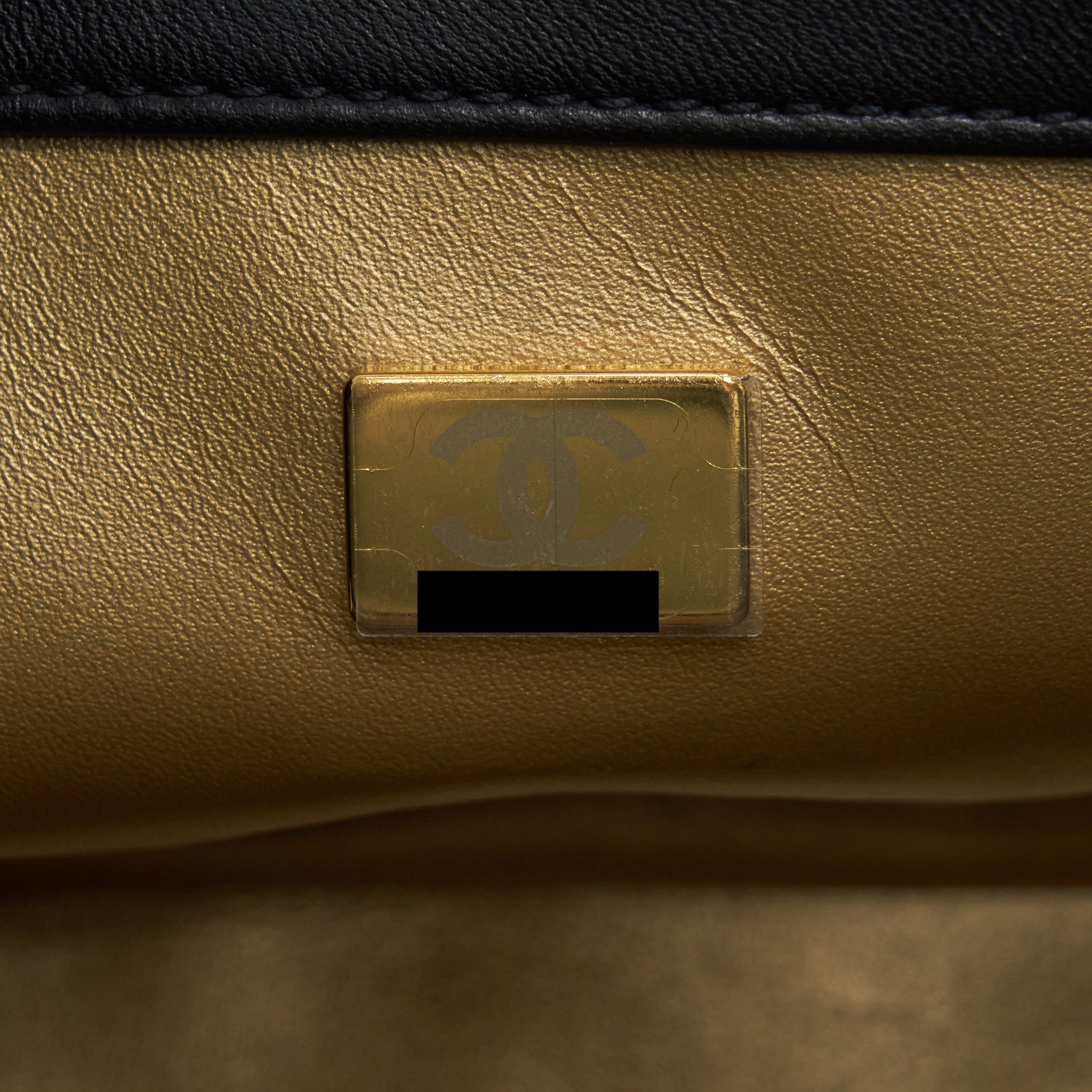 CHANEL MINI SQUARE PEARL CRUSH LAMBSKIN BLACK GHW