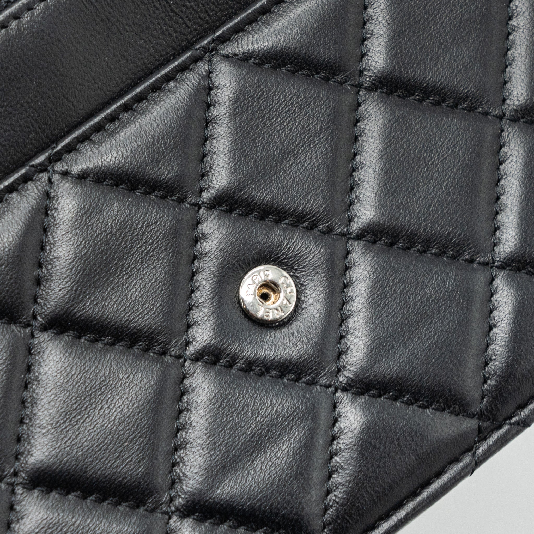 CHANEL CLASSIC WALLET ON CHAIN LAMBSKIN BLACK SHW