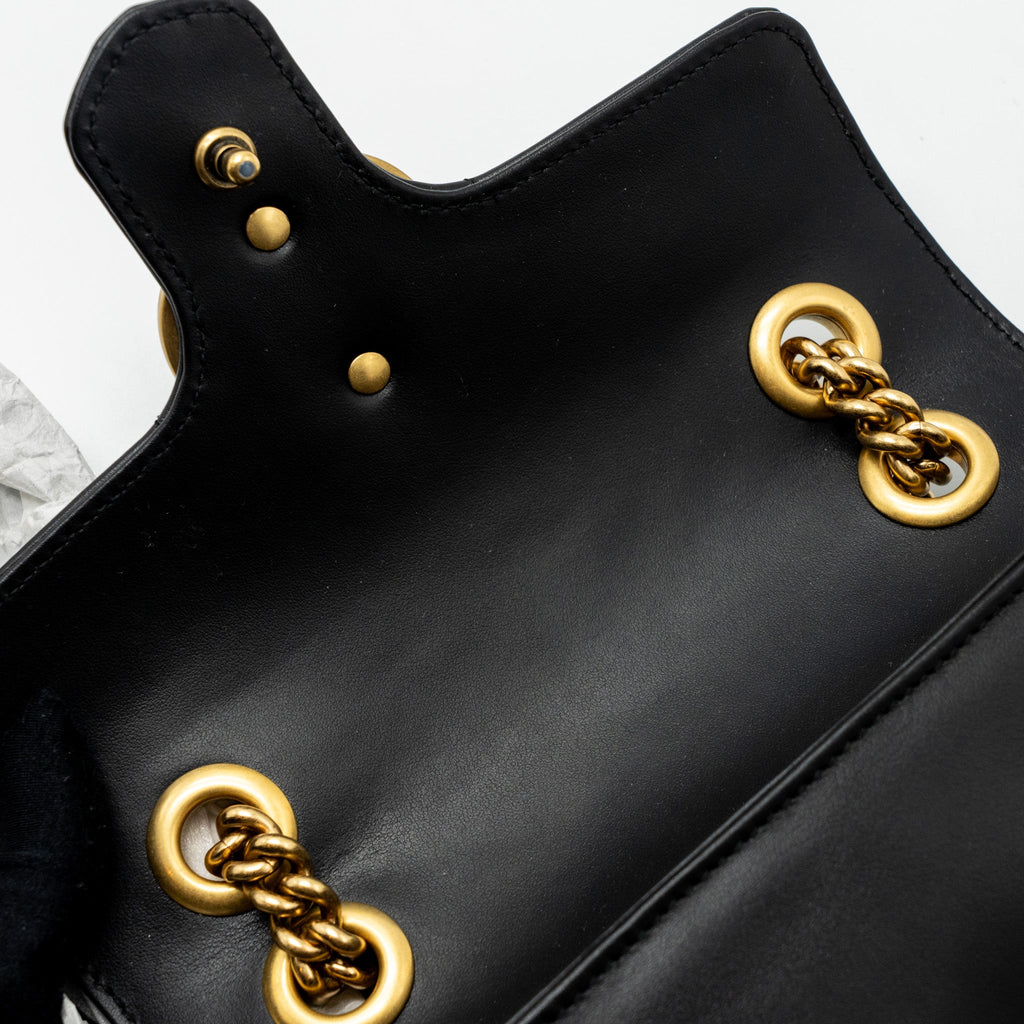 GUCCI MINI MARMONT CALFSKIN BLACK GHW