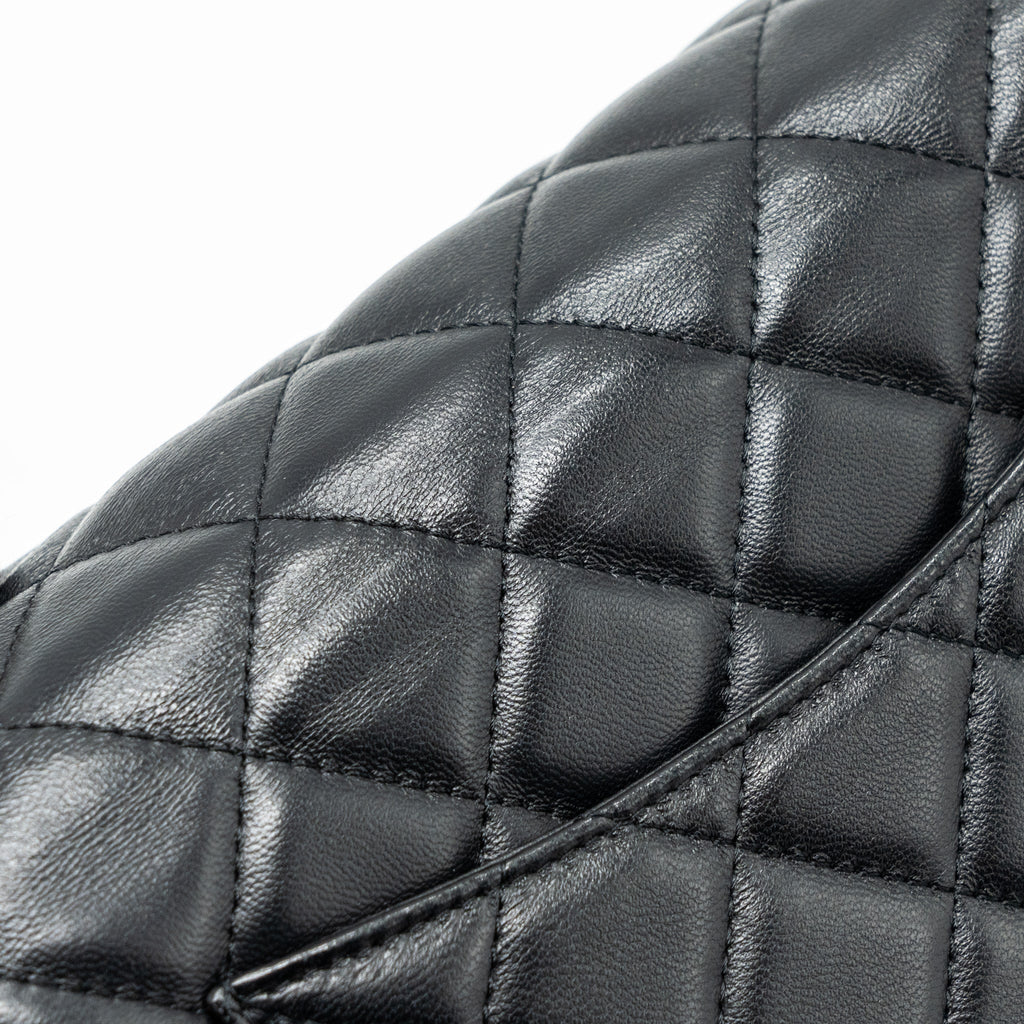 CHANEL CLASSIC WALLET ON CHAIN LAMBSKIN BLACK SHW