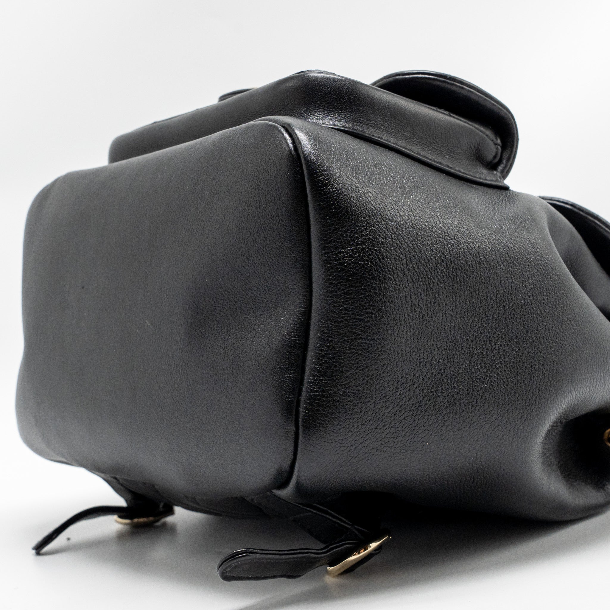 CHANEL LARGE DUMA BACKPACK CALFSKIN BLACK LGHW (MICROCHIP)