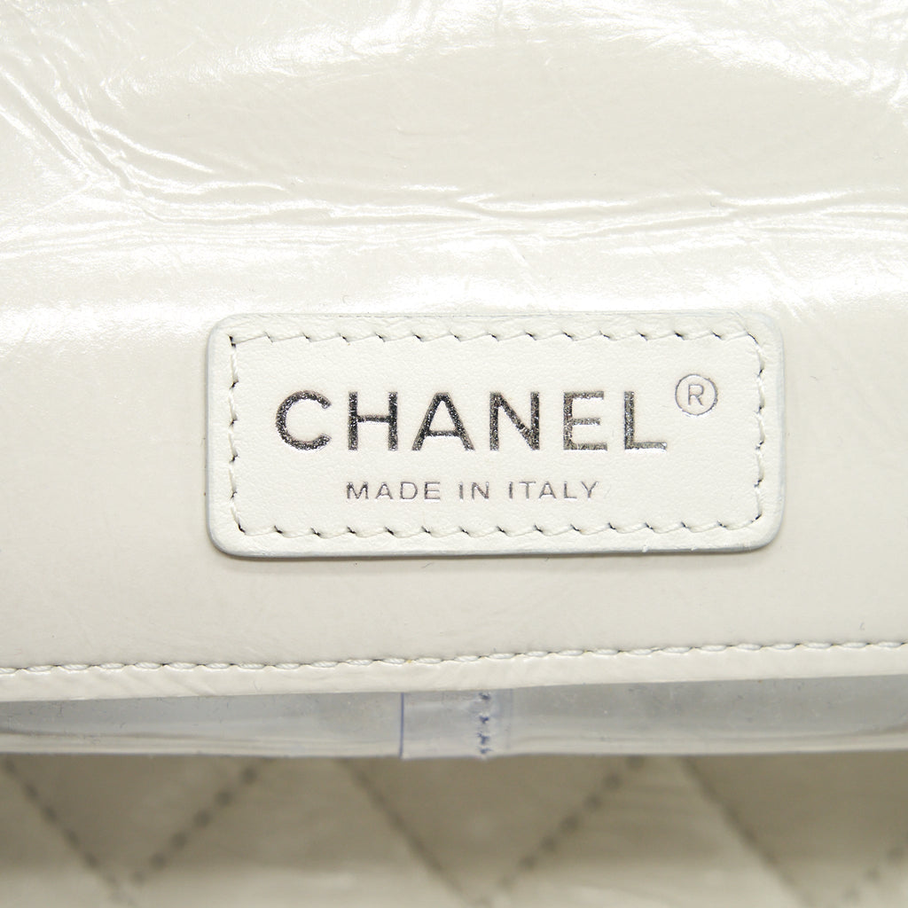 CHANEL PVC AQUARIUM BACKPACK AGED CALFSKIN WHITE SHW