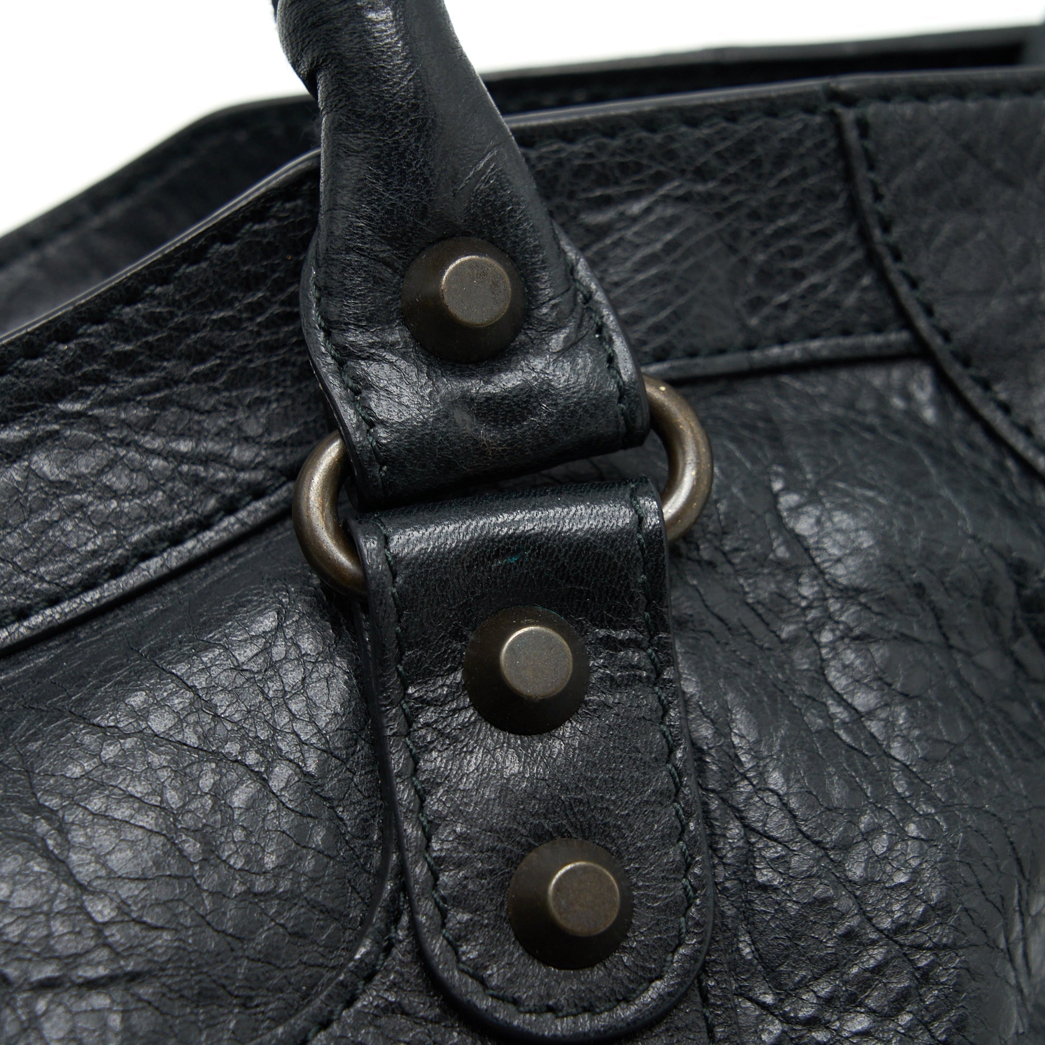 BALENCIAGA CLASSIC CITY BAG BLACK WITH RUTHENIUM HARDWARE