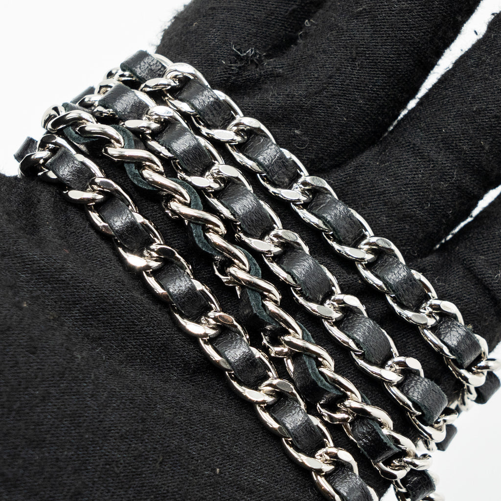 CHANEL CLASSIC WALLET ON CHAIN LAMBSKIN BLACK SHW