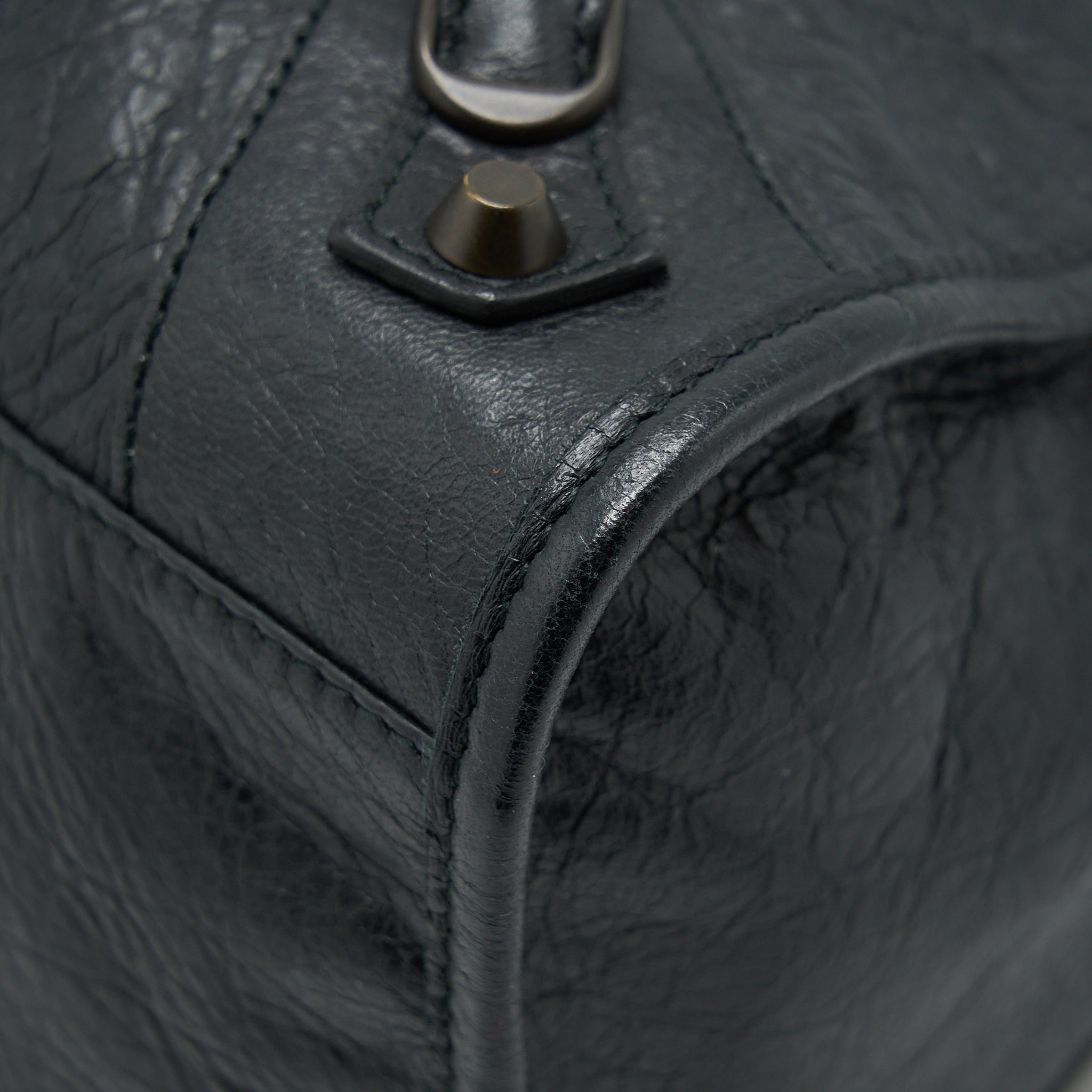 BALENCIAGA CLASSIC CITY BAG BLACK WITH RUTHENIUM HARDWARE