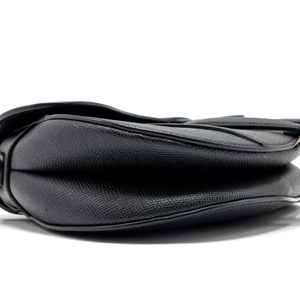 DIOR MEDIUM SADDLE BAG CALFSKIN BLACK GHW