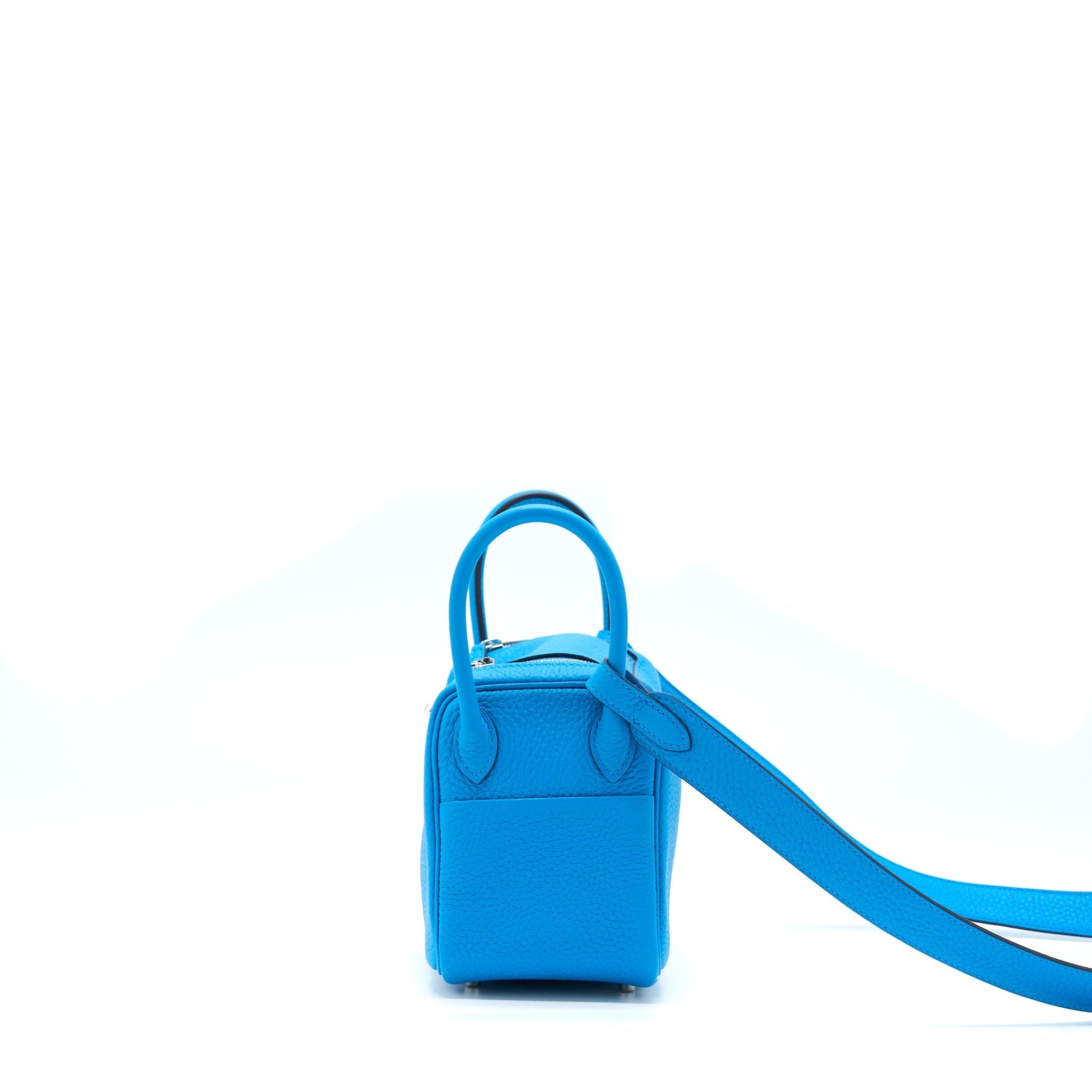 HERMES MINI LINDY CLEMENCE BLUE SHW