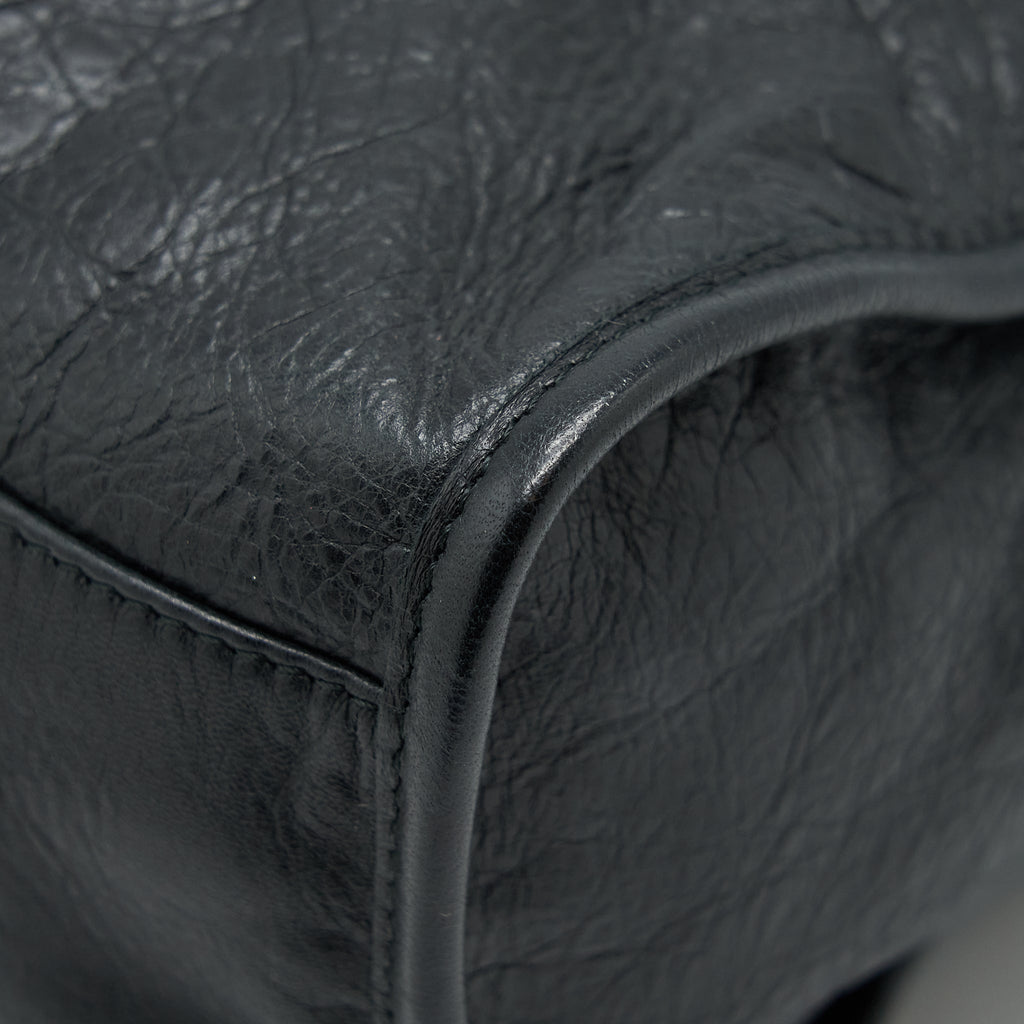 BALENCIAGA CLASSIC CITY BAG BLACK WITH RUTHENIUM HARDWARE