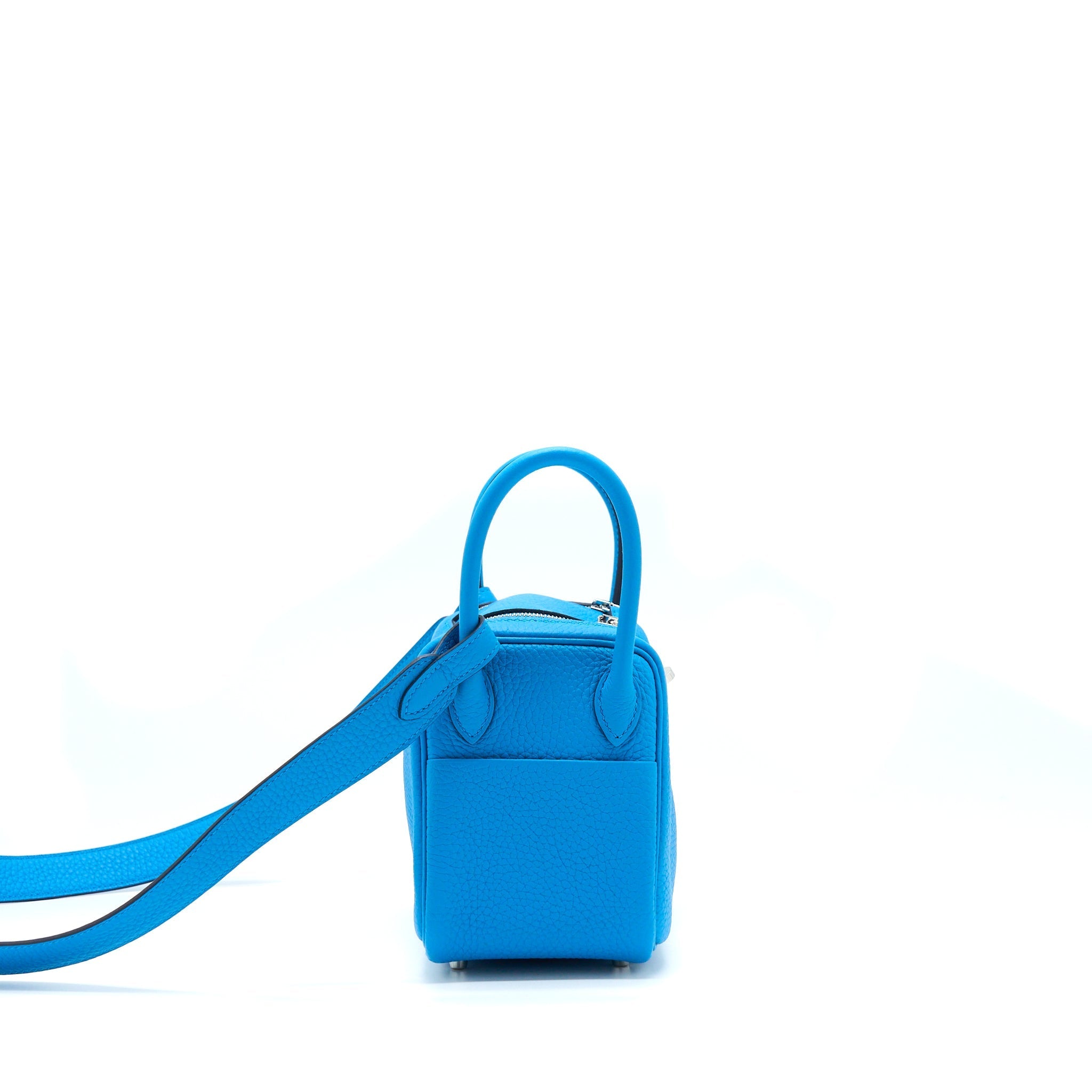 HERMES MINI LINDY CLEMENCE BLUE SHW