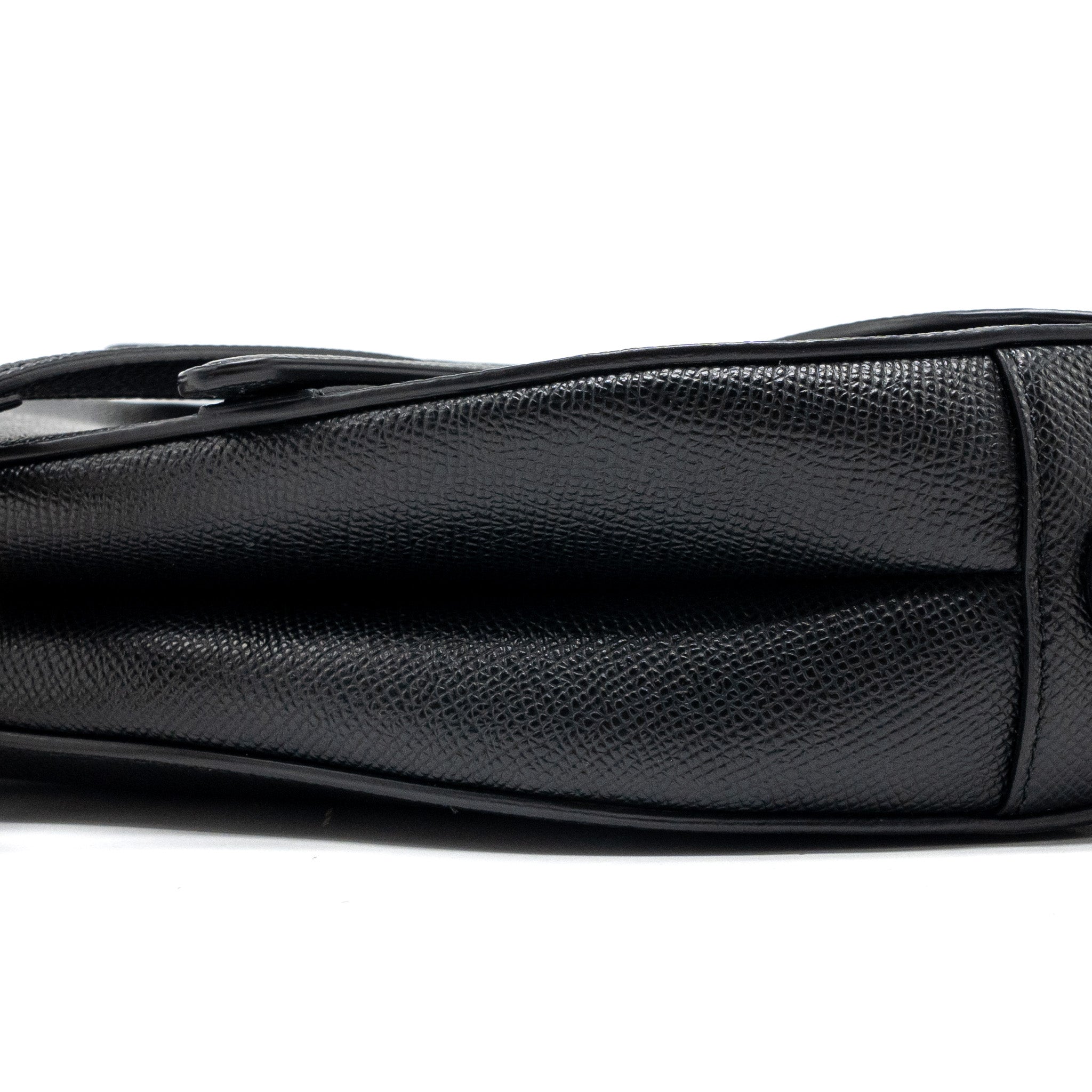DIOR MEDIUM SADDLE BAG CALFSKIN BLACK GHW
