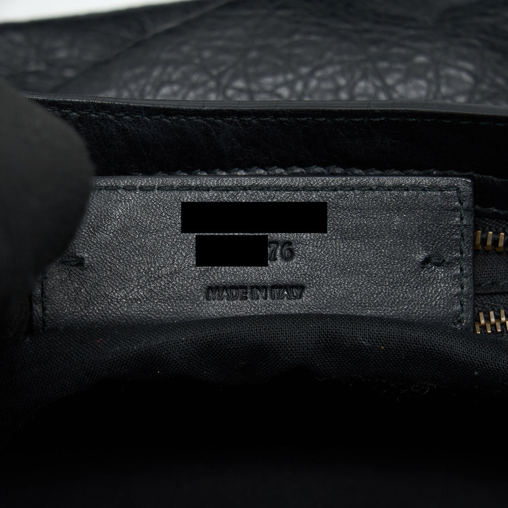 BALENCIAGA CLASSIC CITY BAG BLACK WITH RUTHENIUM HARDWARE
