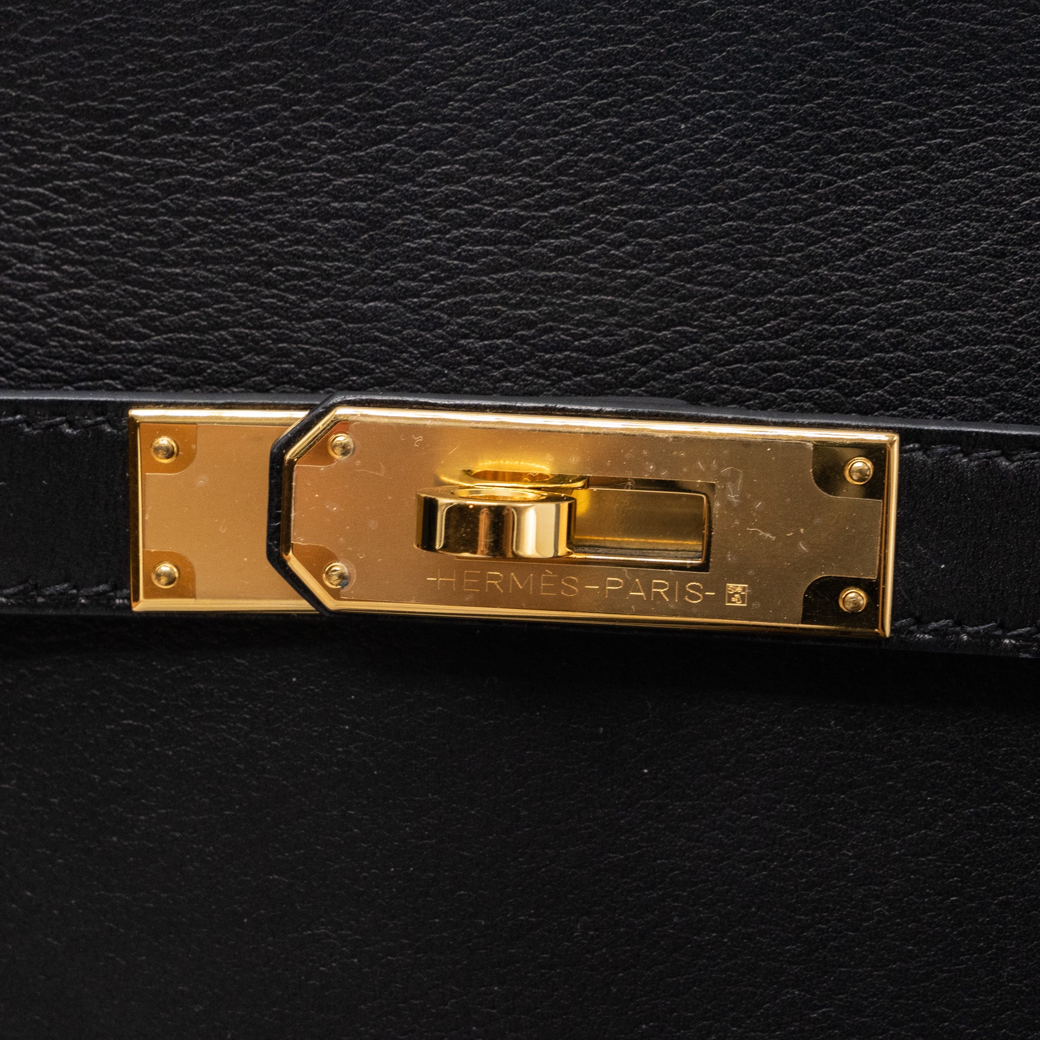 HERMES MINI JYPSIERE EVERGRAIN BLACK GHW