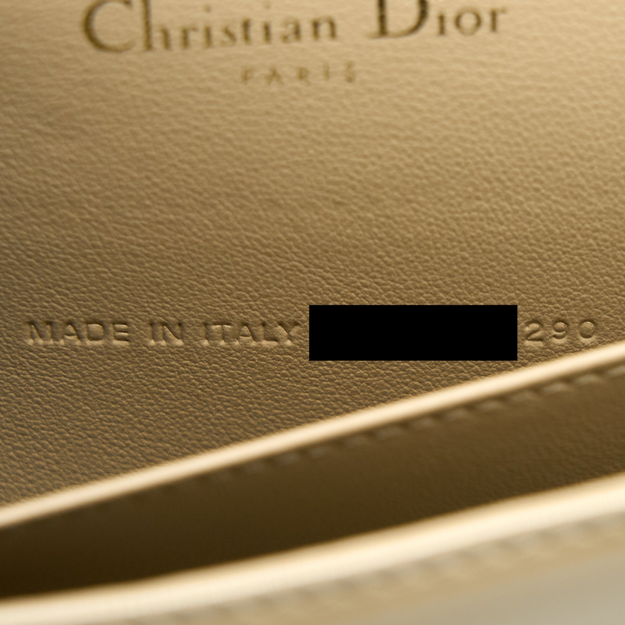 DIOR LADY DIOR POUCH WITH CHAIN PATENT BEIGE LGHW