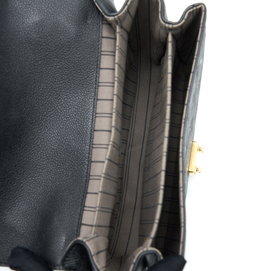 LOUIS VUITTON POCHETTE MÉTIS MONOGRAM EMPREINTE BLACK GHW