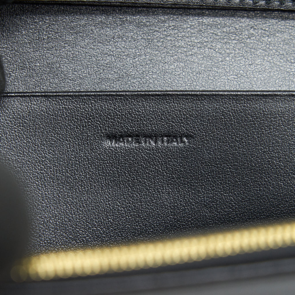 CELINE CALFSKIN C WALLET ON CHAIN BAG BLACK GHW