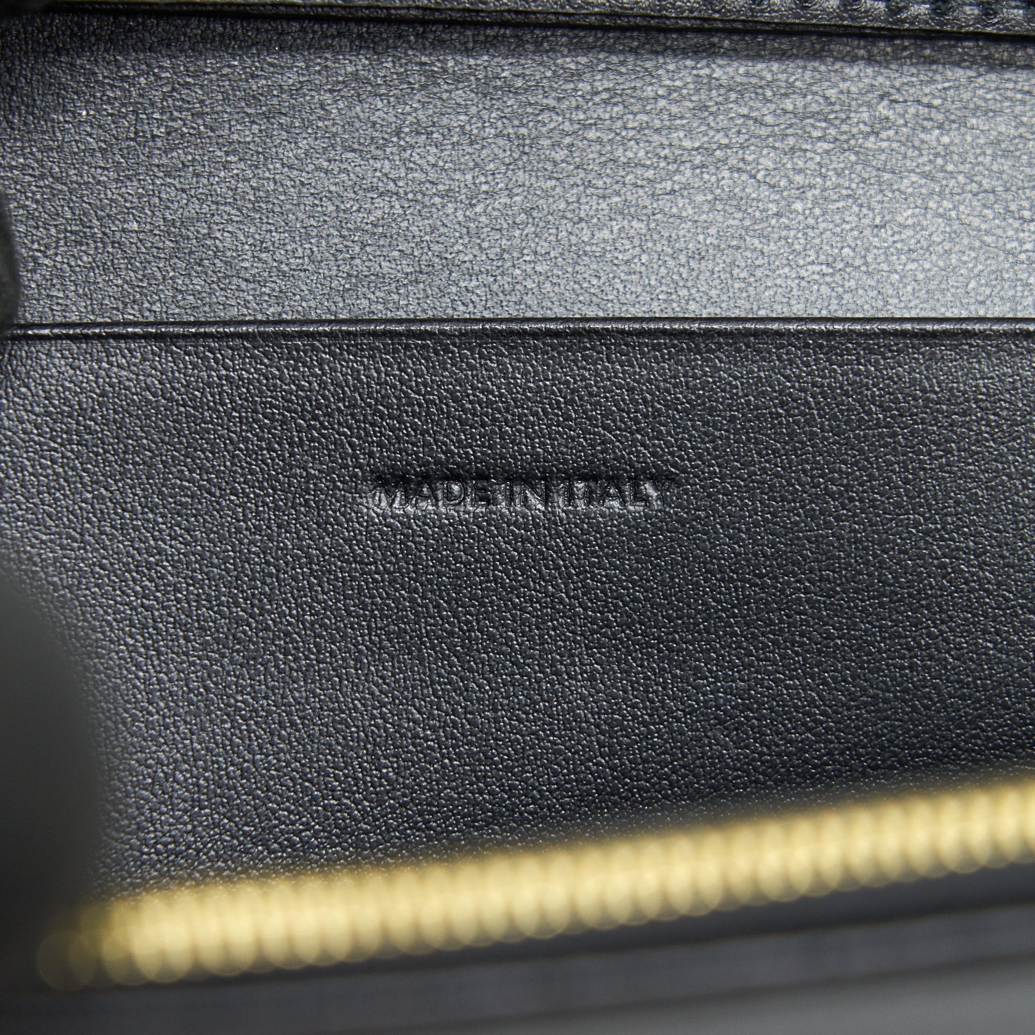 CELINE CALFSKIN C WALLET ON CHAIN BAG BLACK GHW