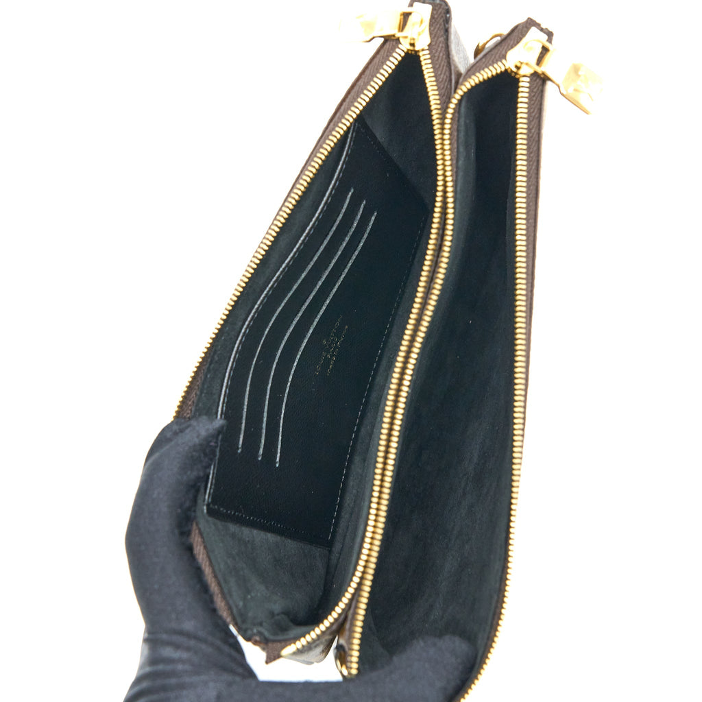 LOUIS VUITTON DOUBLE ZIP POCHETTE MONOGRAM CANVAS GHW (NEW VERSION)