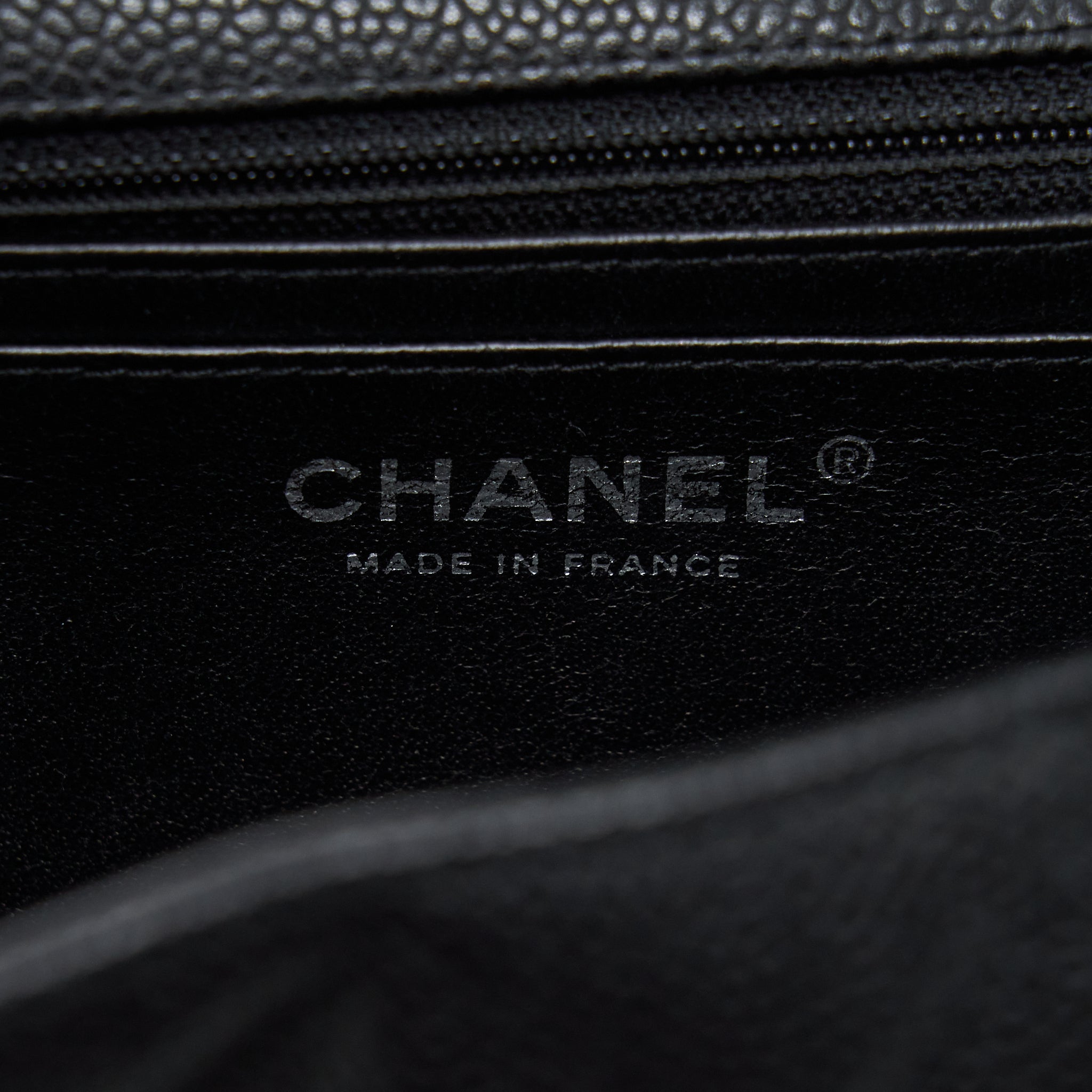 CHANEL JUMBO SINGLE FLAP BAG CAVIAR BLACK SHW