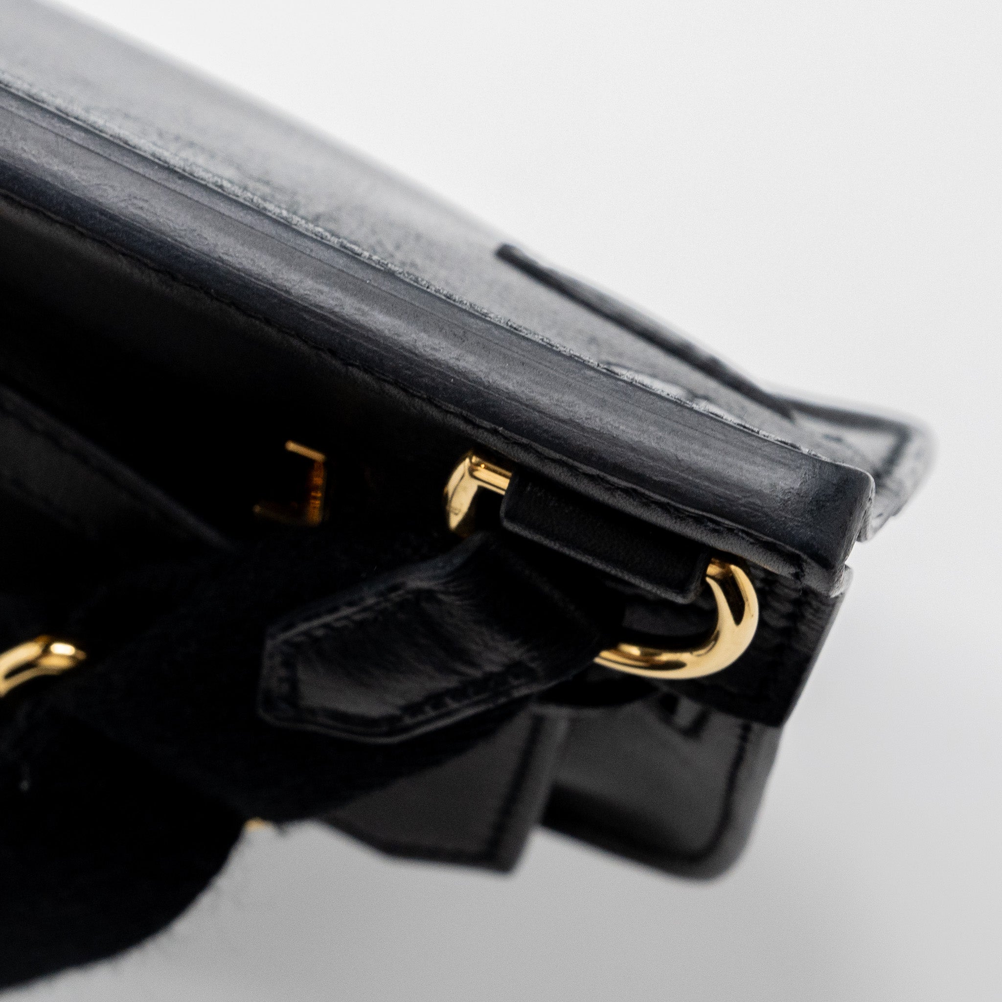HERMES MINI JYPSIERE EVERGRAIN BLACK GHW
