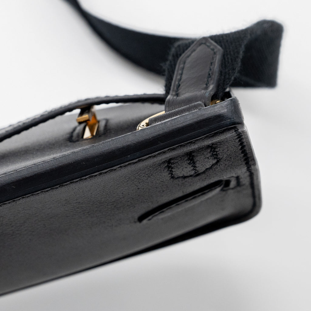 HERMES MINI JYPSIERE EVERGRAIN BLACK GHW