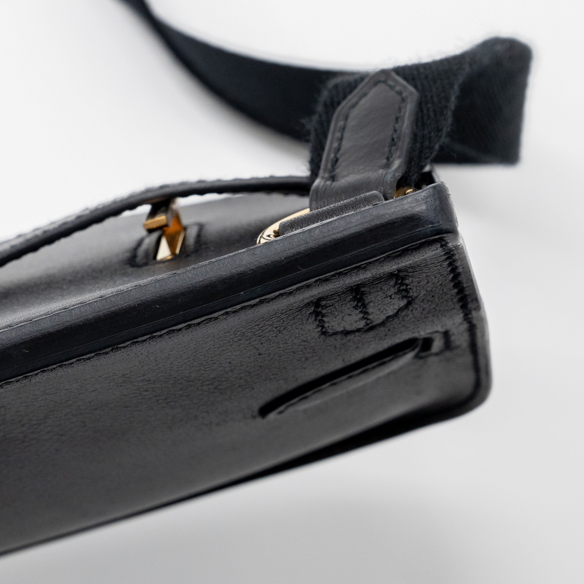HERMES MINI JYPSIERE EVERGRAIN BLACK GHW