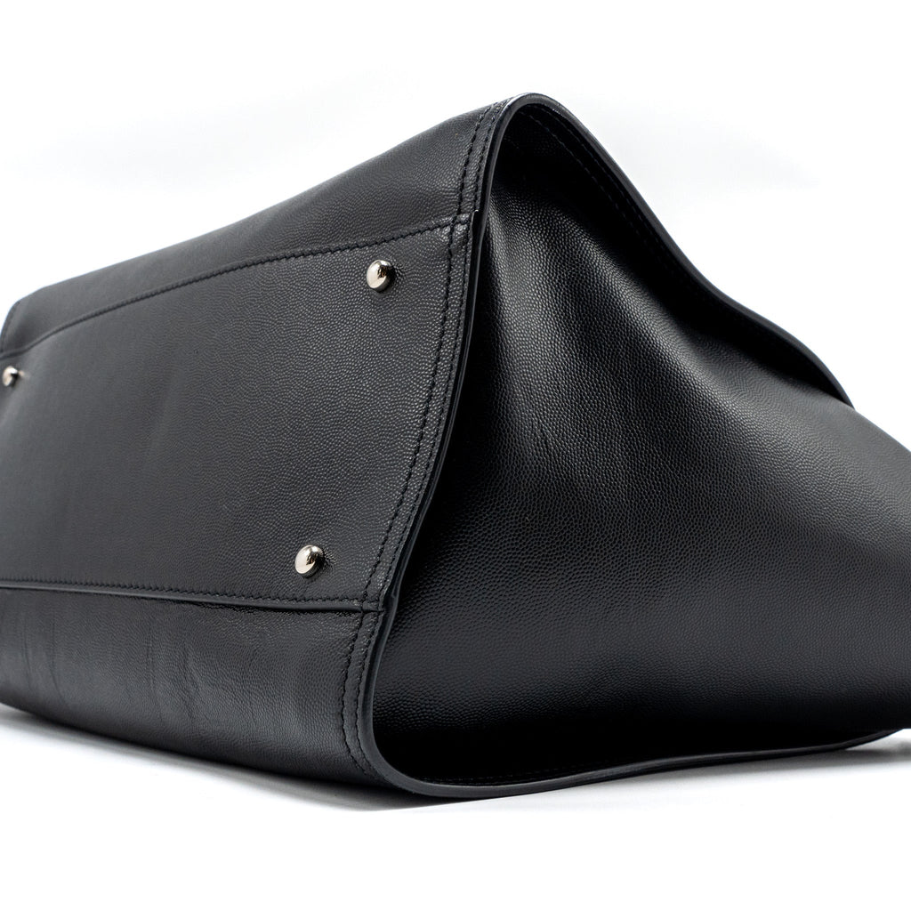 CHANEL DEAUVILLE STUDDED TOTE BAG CAVIAR BLACK SHW
