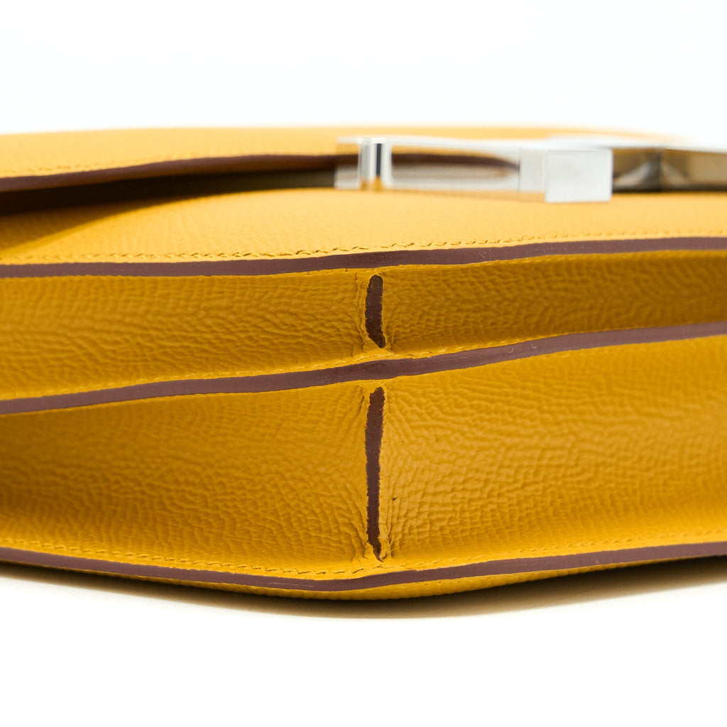 HERMES MINI CONSTANCE EPSOM 9D AMBER YELLOW SHW