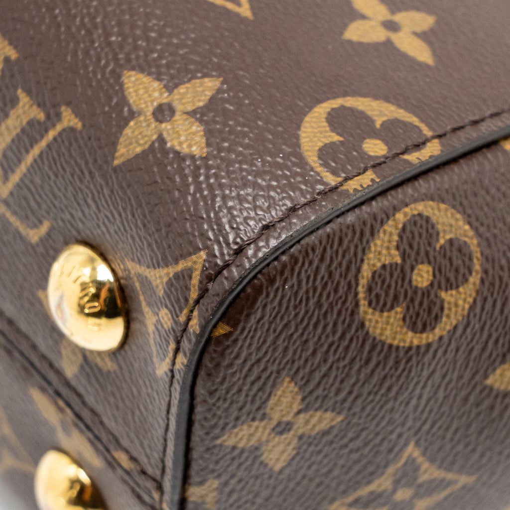 LOUIS VUITTON CLUNY BB MONOGRAM CANVAS WITH PINK STRAP GHW