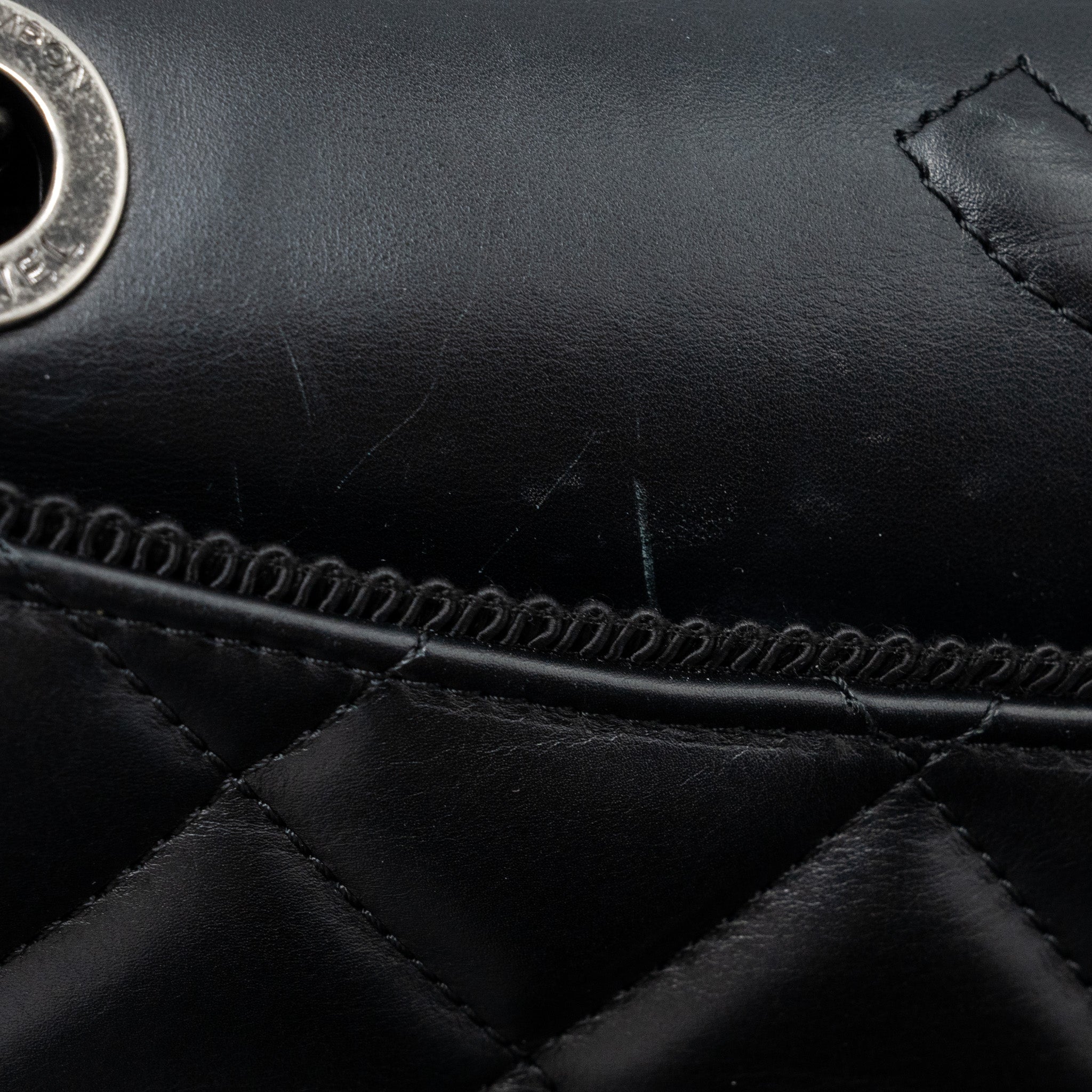 CHANEL QUILTED FLAP BAG CALFSKIN BLACK RUTHENIUM HARDWARE