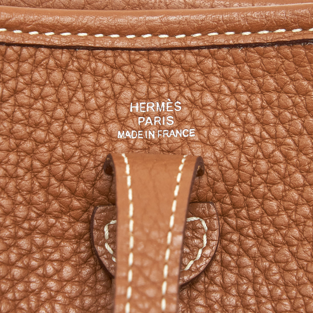 HERMES MINI EVELYNE CLEMENCE GOLD/ AMORE-BRIQUE SHW