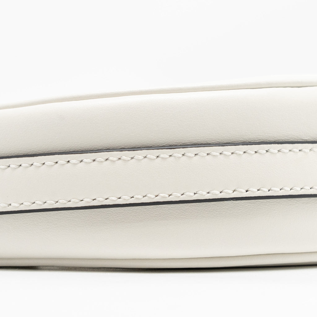 PRADA ARQUÉ SMALL SHOULDER BAG CALFSKIN WHITE GHW