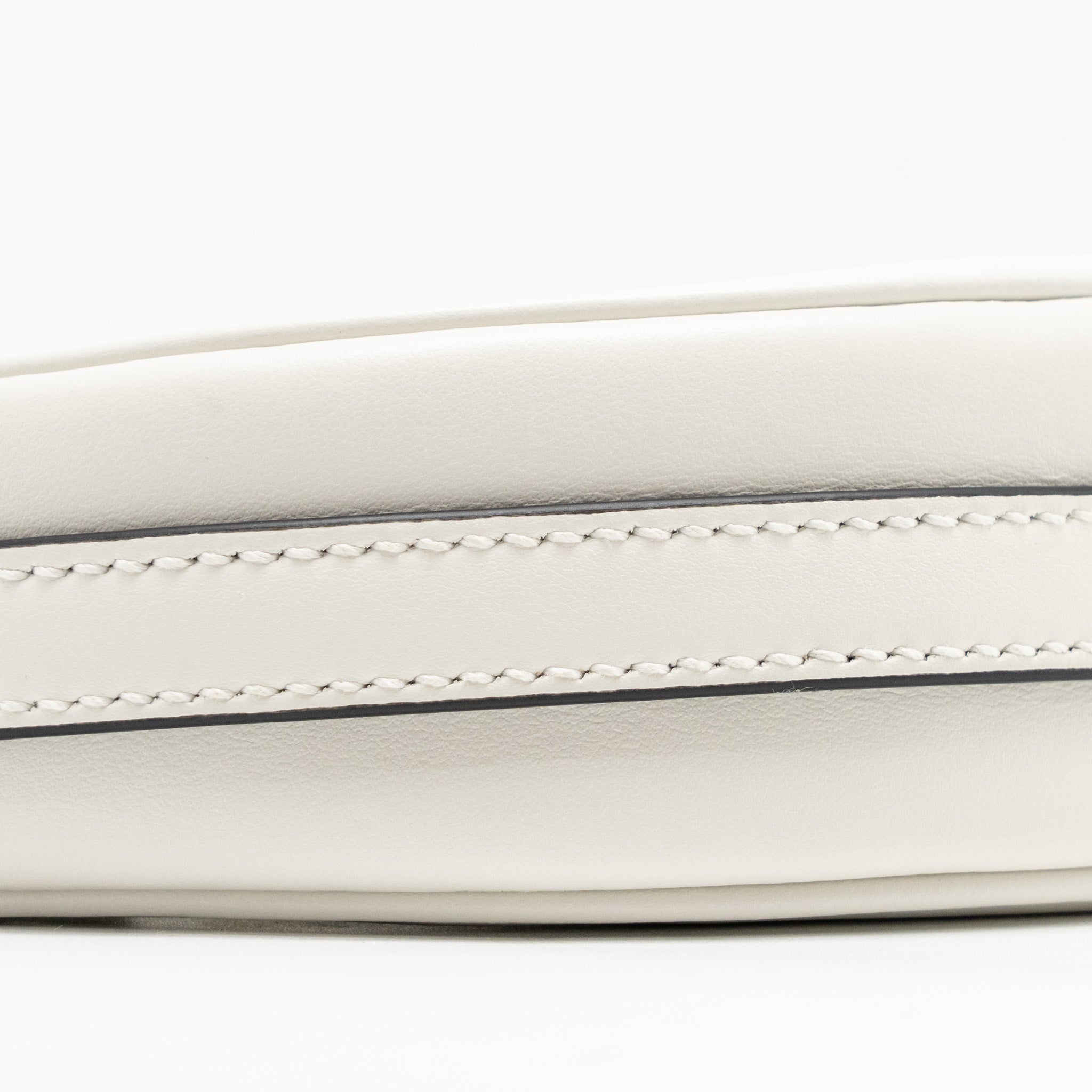 PRADA ARQUÉ SMALL SHOULDER BAG CALFSKIN WHITE GHW