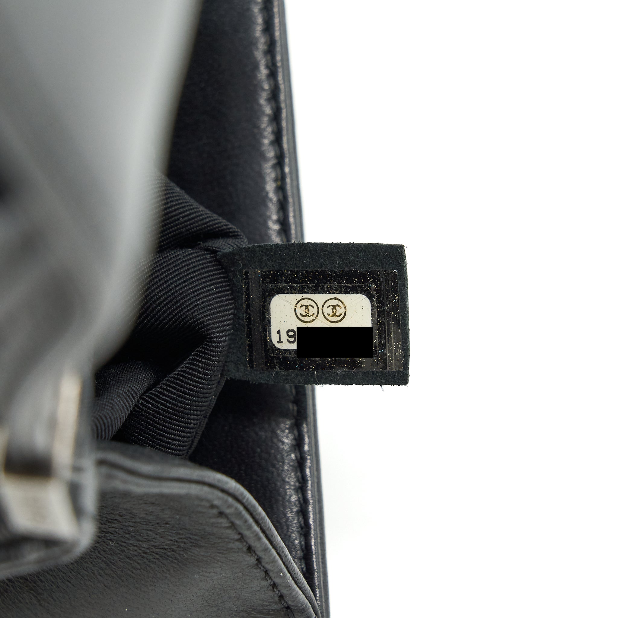 CHANEL SMALL BOY WITH CRYSTALS LAMBSKIN BLACK RUTHENIUM HARDWARE