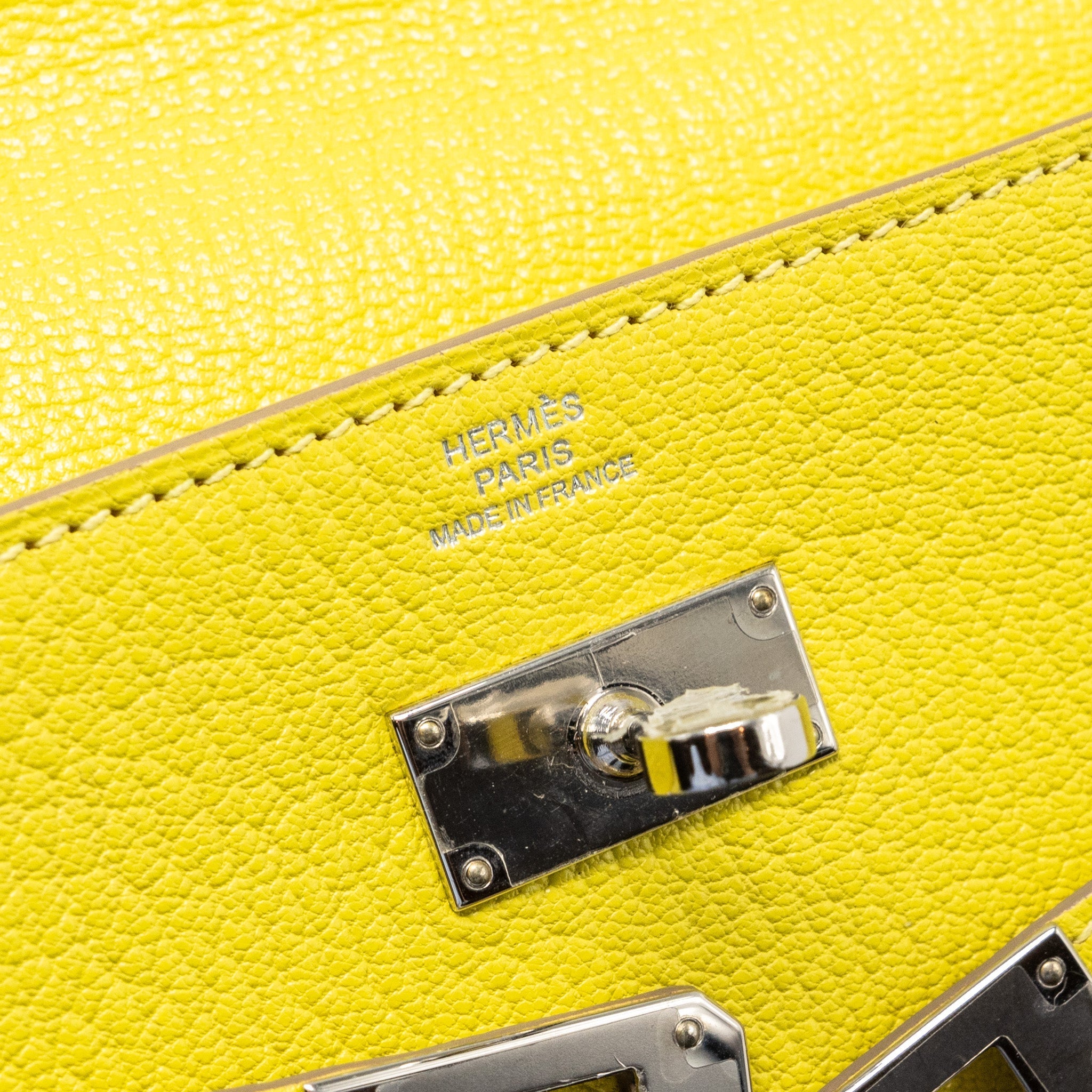 HERMES KELLY LONG WALLET CHEVRE MYSORE 9R LIME SHW
