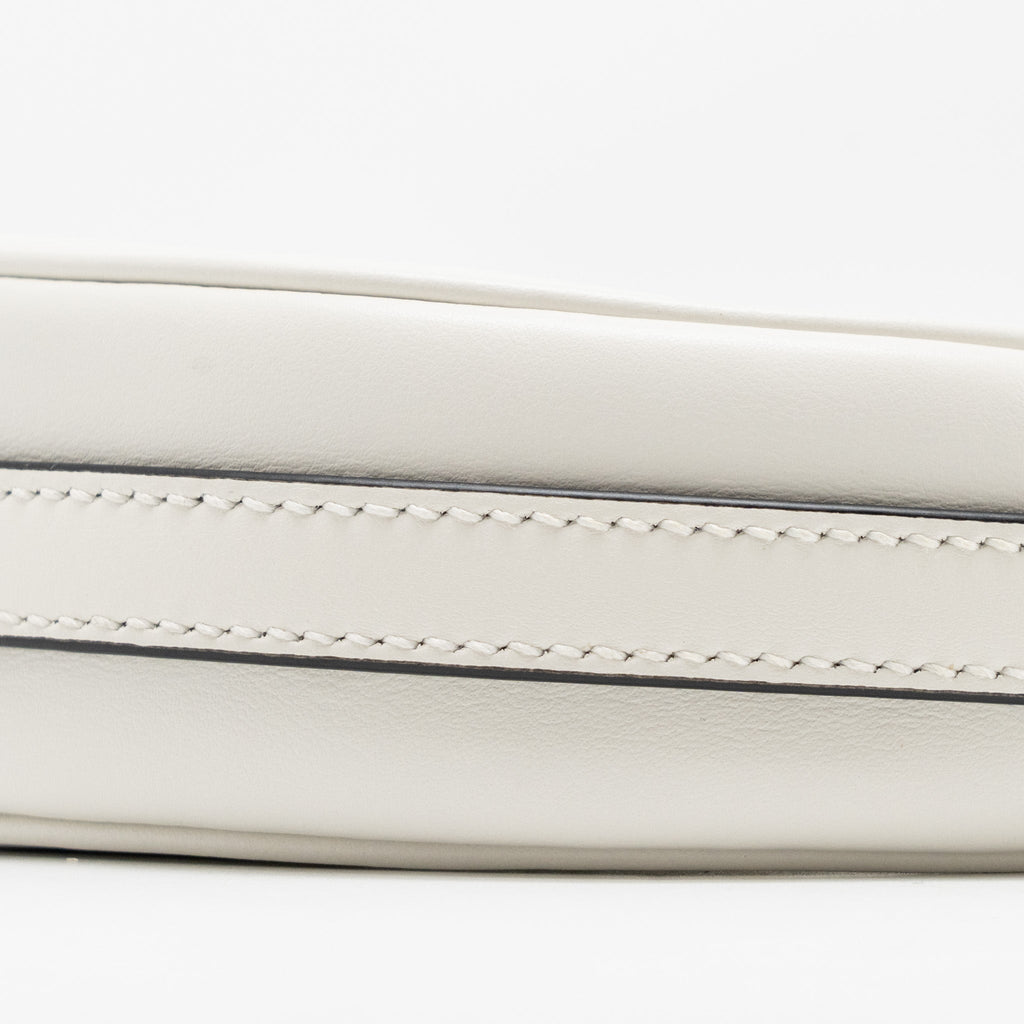 PRADA ARQUÉ SMALL SHOULDER BAG CALFSKIN WHITE GHW
