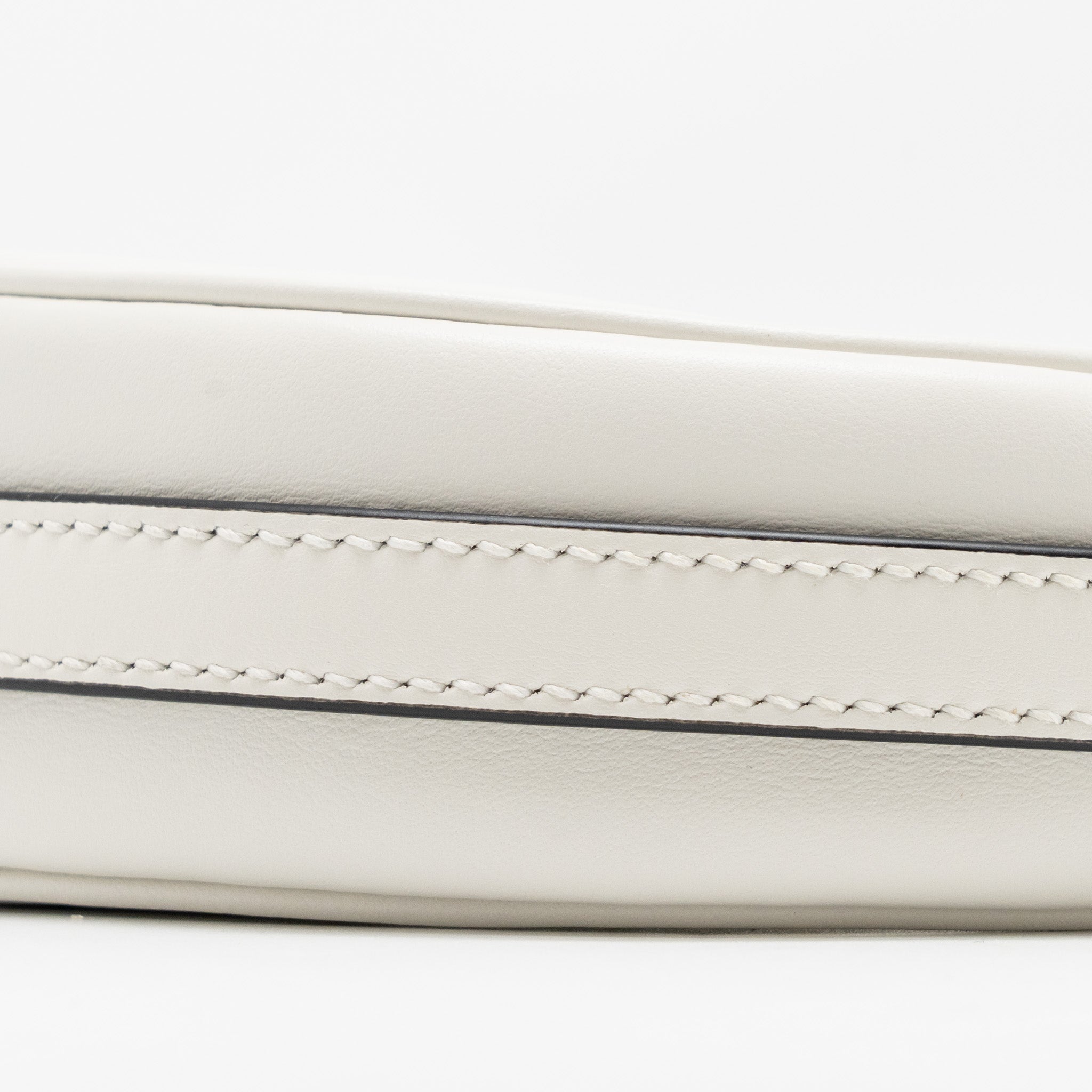 PRADA ARQUÉ SMALL SHOULDER BAG CALFSKIN WHITE GHW