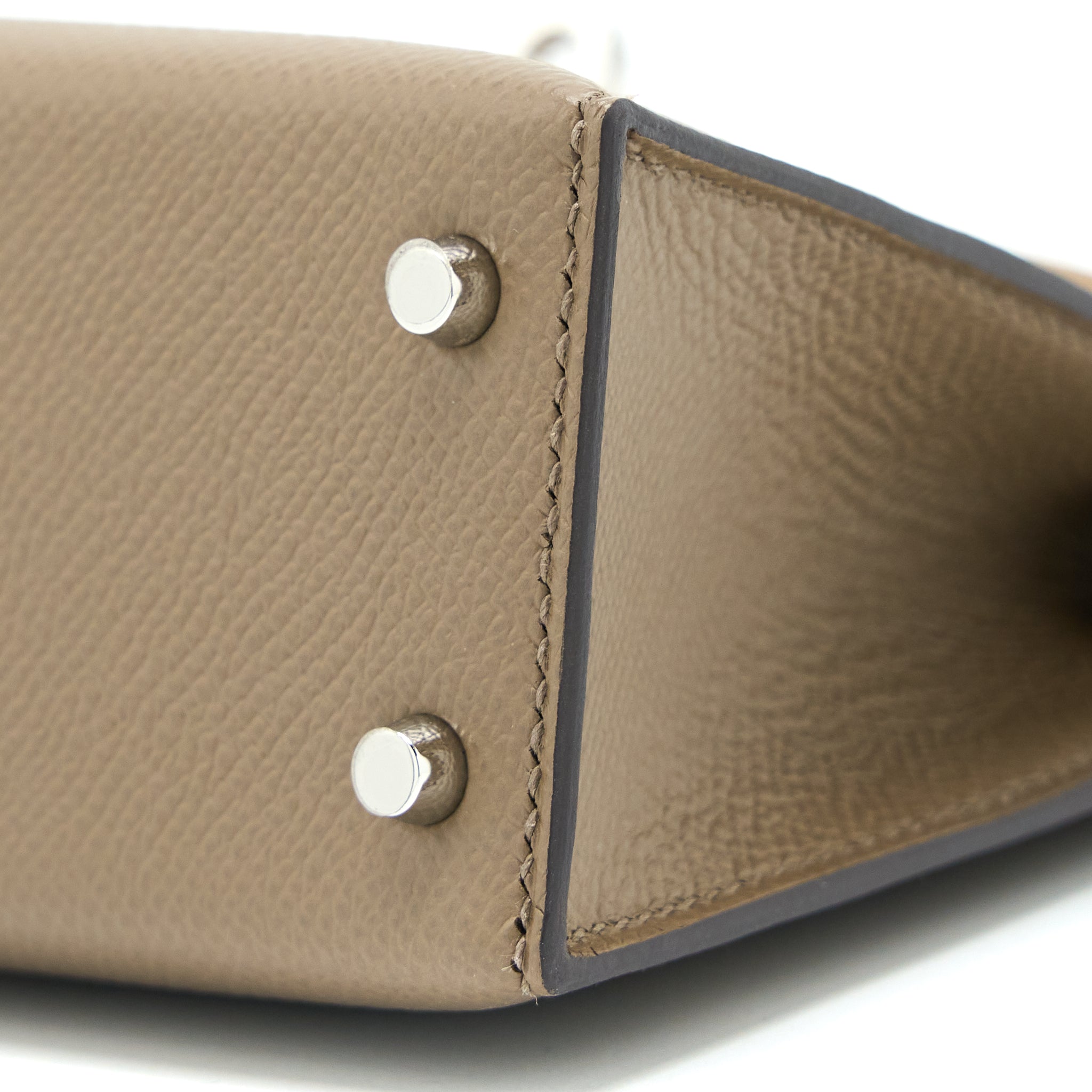 HERMES MINI KELLY 20CM EPSOM ETOUPE / ALEZAN / BISCUIT SHW