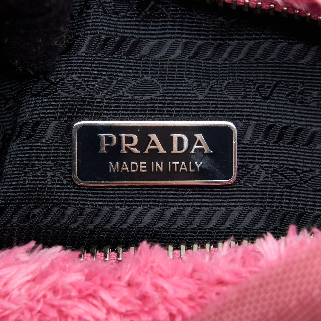 PRADA REEDITION 2000 TERRY MINI BAG PINK