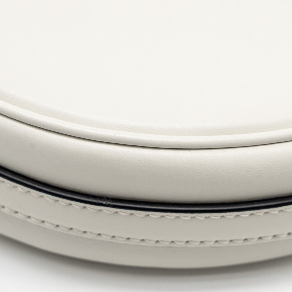 PRADA ARQUÉ SMALL SHOULDER BAG CALFSKIN WHITE GHW