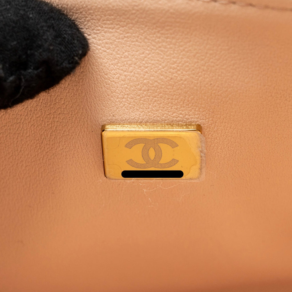 CHANEL MEDIUM CLASSIC DOUBLE FLAP BAG CAVIAR NN269 BEIGE LGHW (MICROCHIP)
