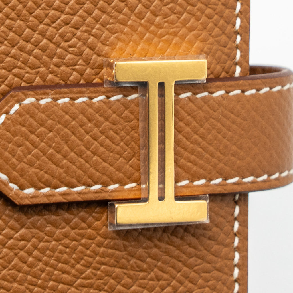 HERMES BEARN COMPACT WALLET EPSOM GOLD GHW