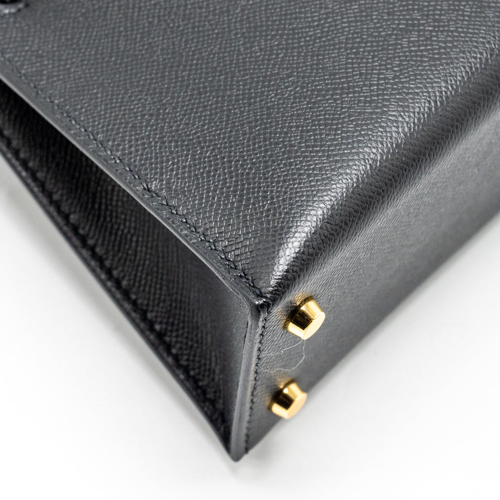 HERMES TOUCH MINI KELLY II MADAME / ALLIGATOR MISSISSIPPIENSIS BLACK GHW
