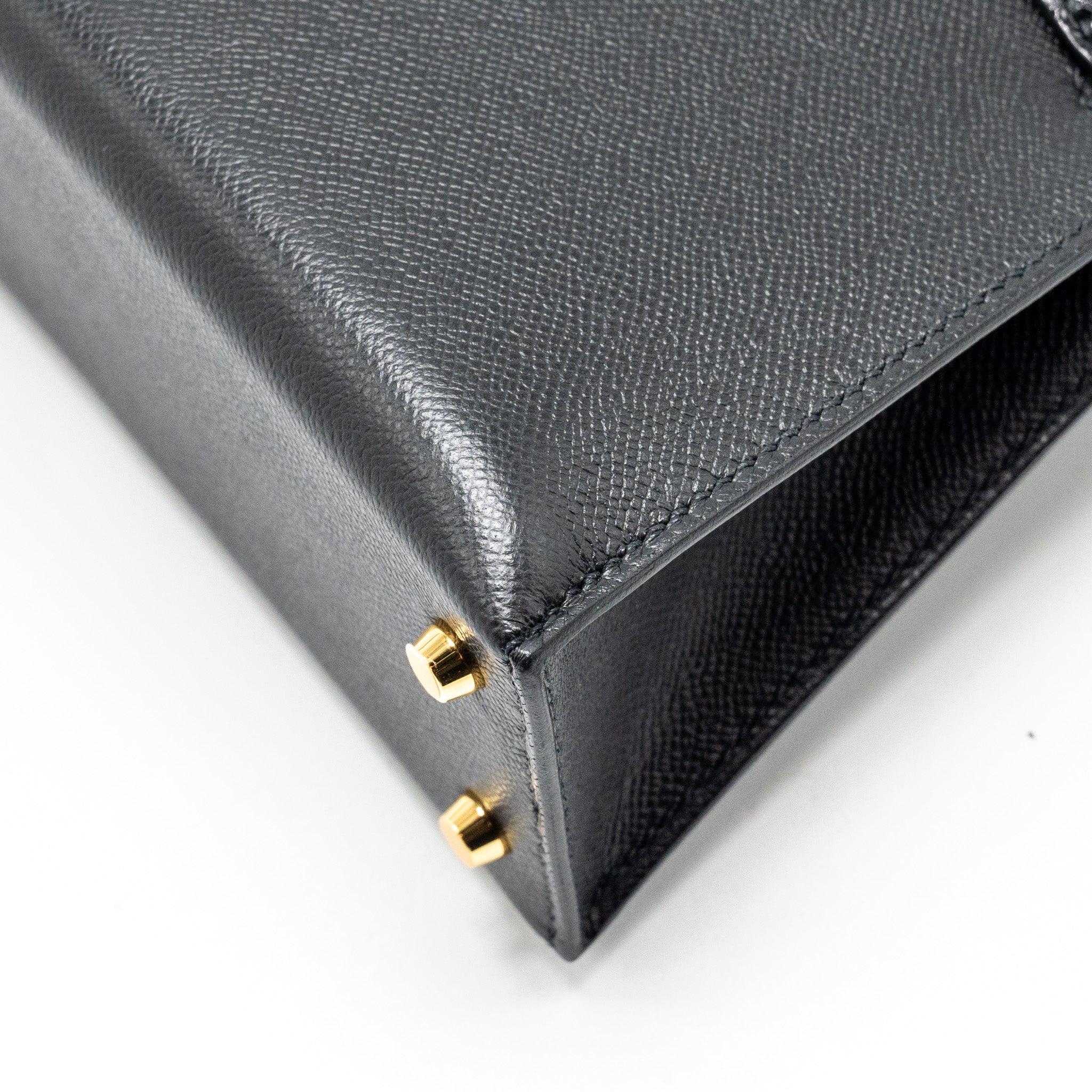 HERMES TOUCH MINI KELLY II MADAME / ALLIGATOR MISSISSIPPIENSIS BLACK GHW